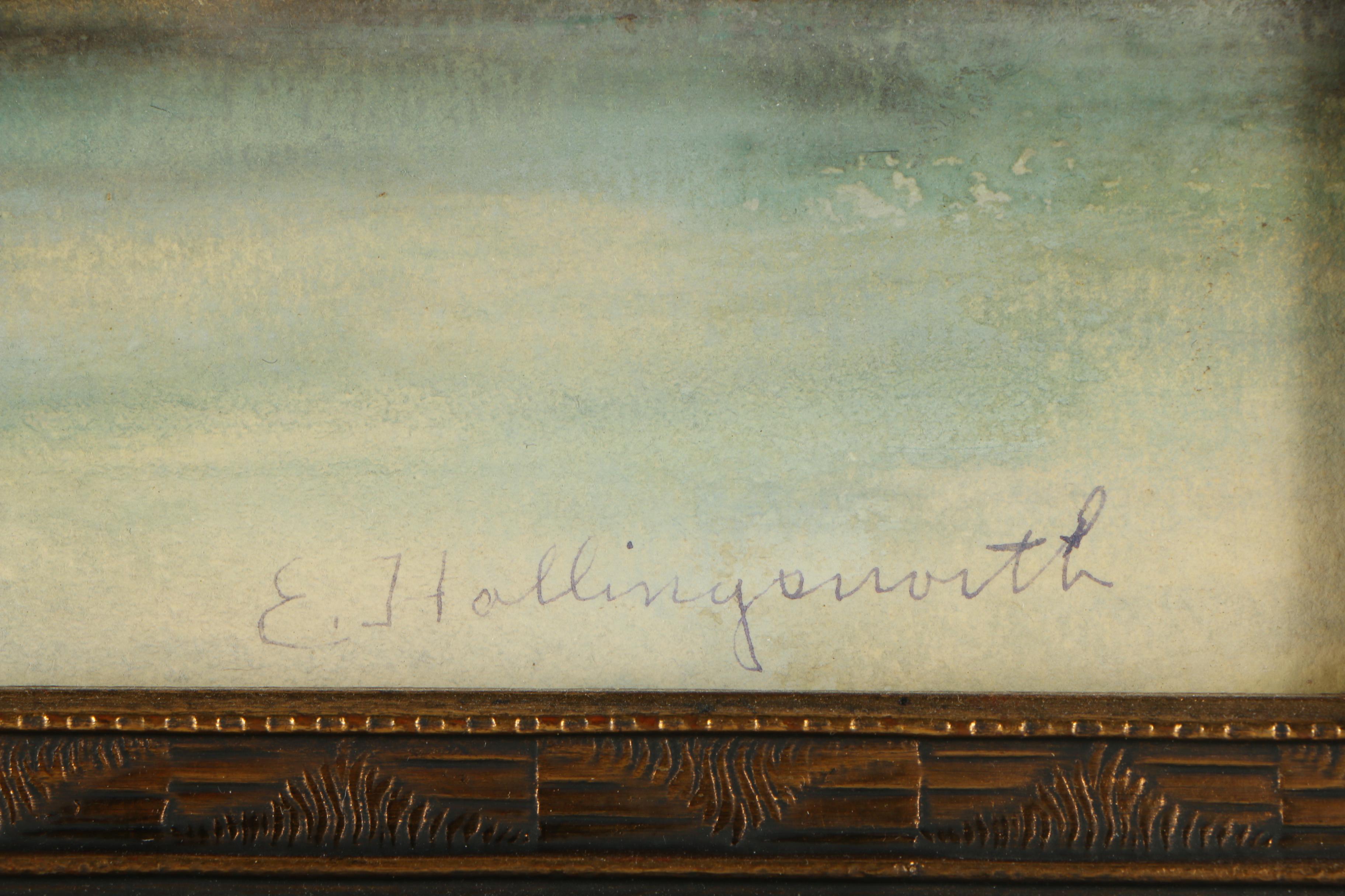 E. Hollingsworth Watercolor Landscape Painting