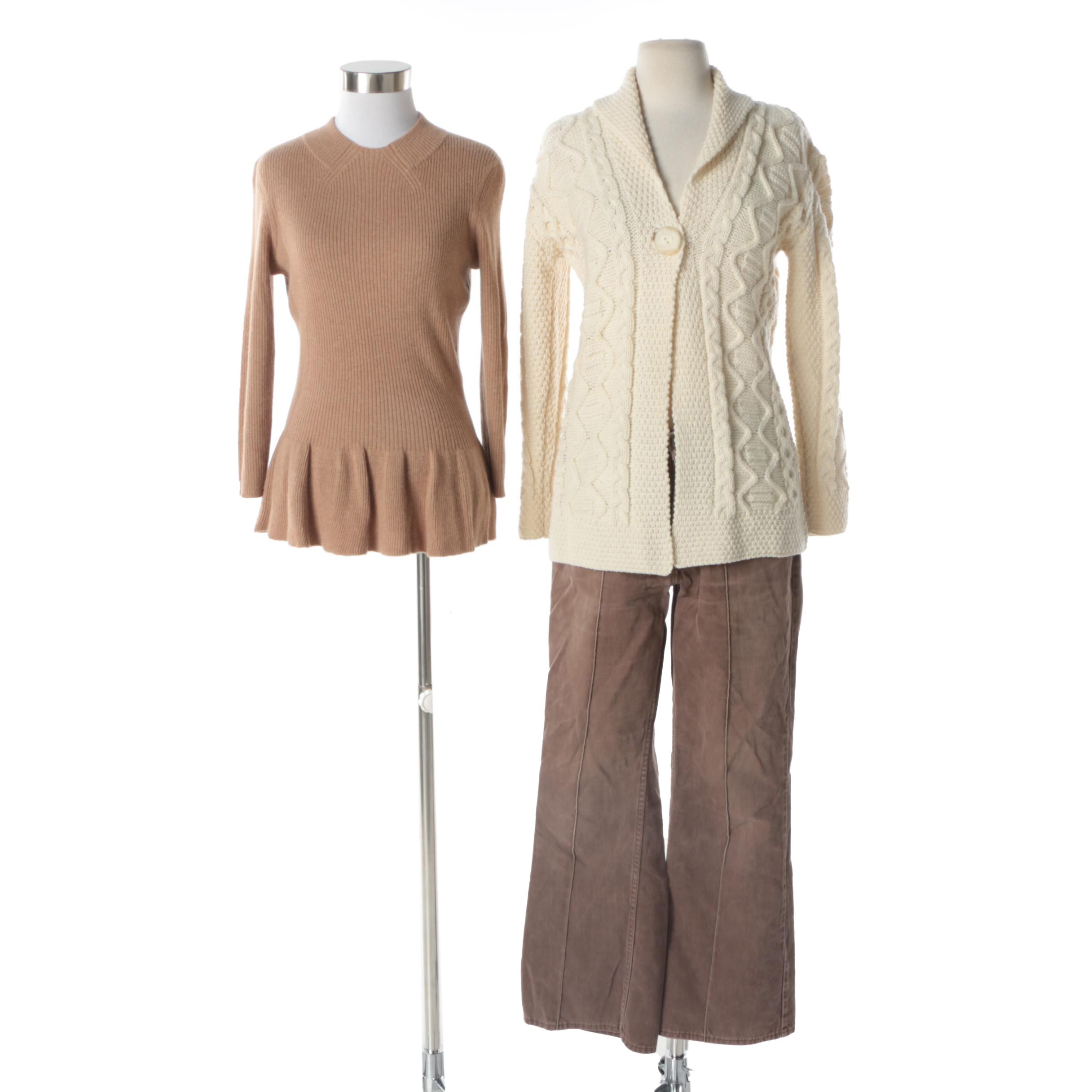 Tory Burch Sweater and Assorted Women's Clothing Including Levi's