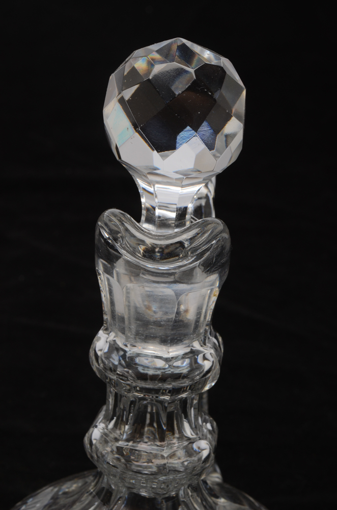 American Brilliant Period Cut Glass Cruet with a Cut Glass Sugar and Creamer