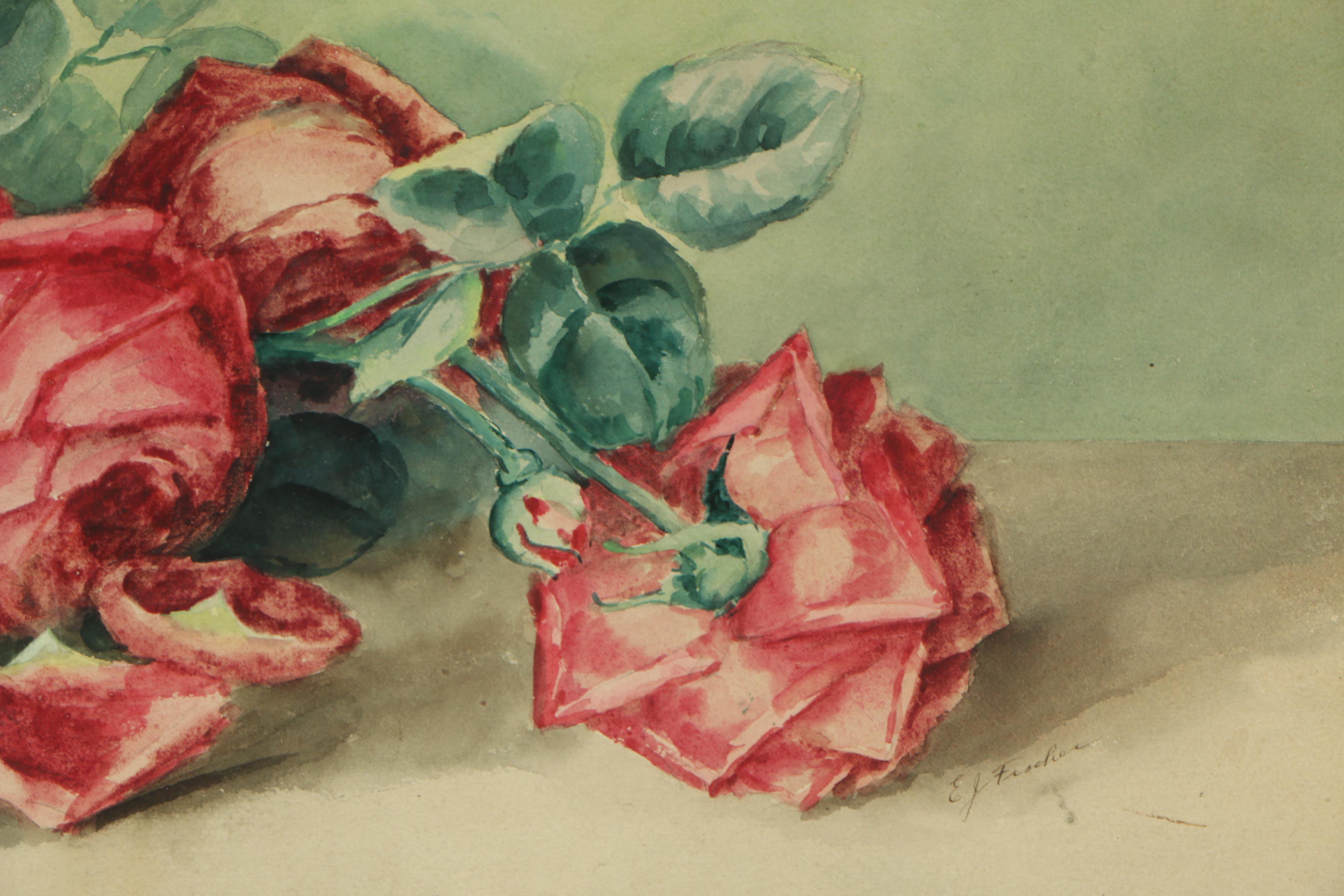 E.J. Fischer Watercolor Painting
