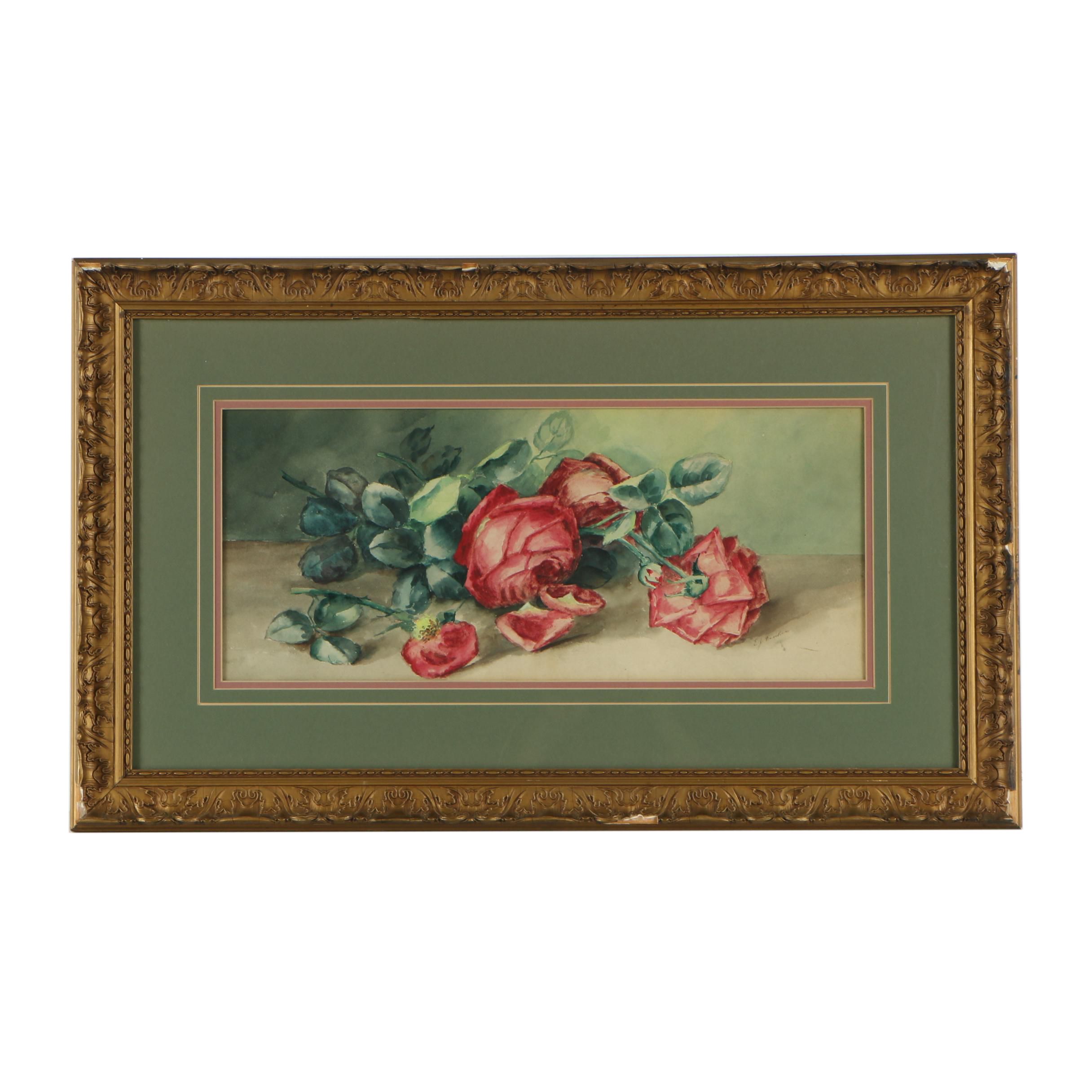 E.J. Fischer Watercolor Painting