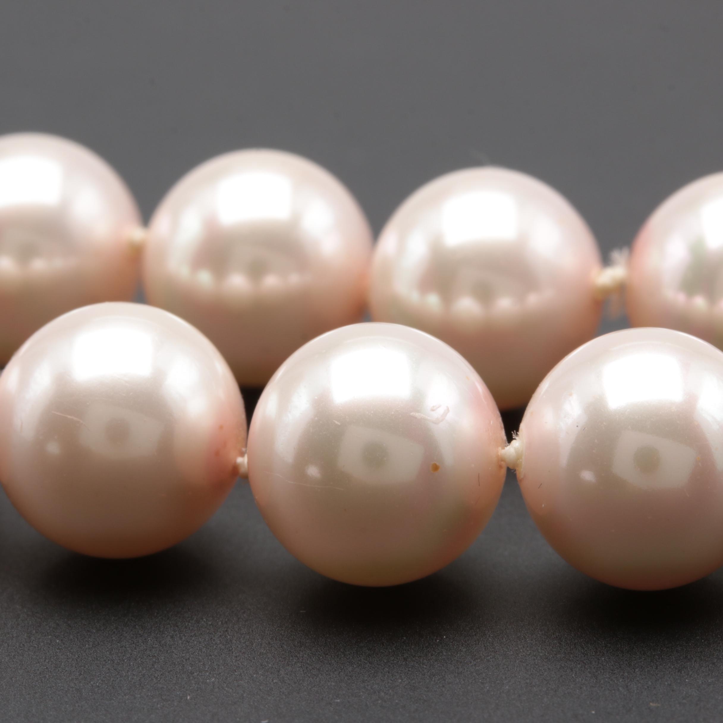 Sterling Silver Majorica Imitation Pearl Demi Parure