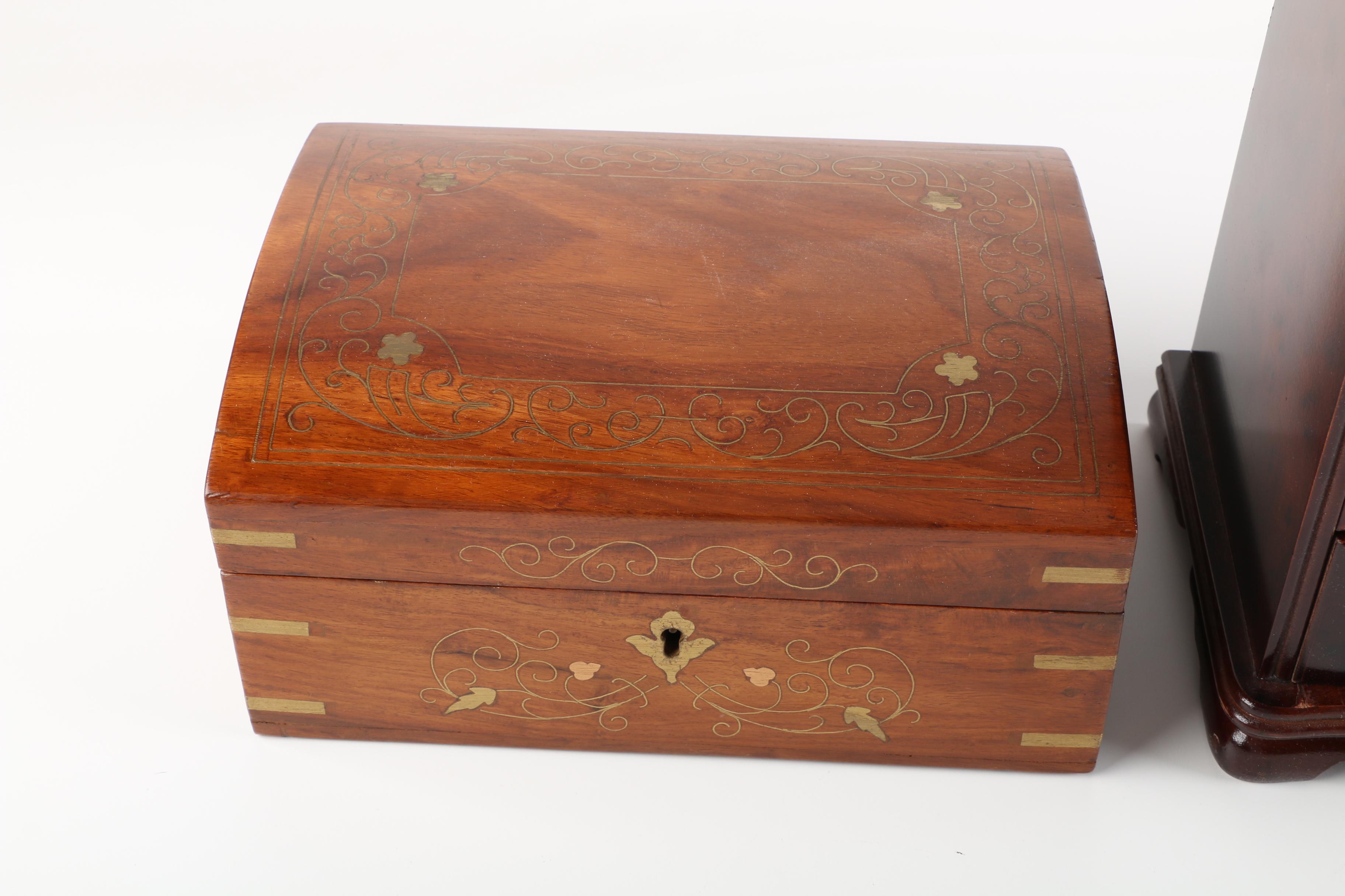 Wood Jewelry Boxes Including Fetco Needlepoint