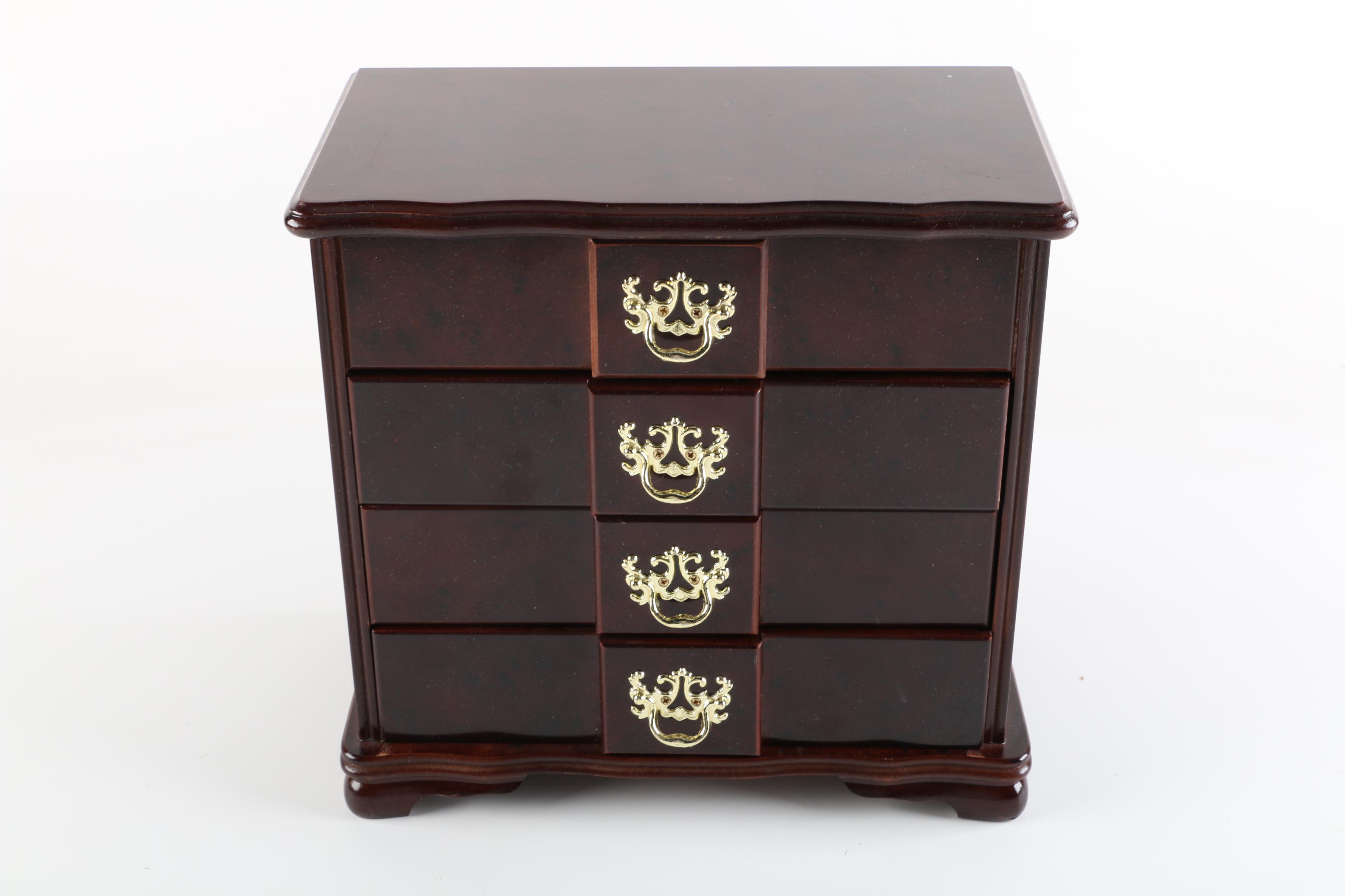 Wood Jewelry Boxes Including Fetco Needlepoint