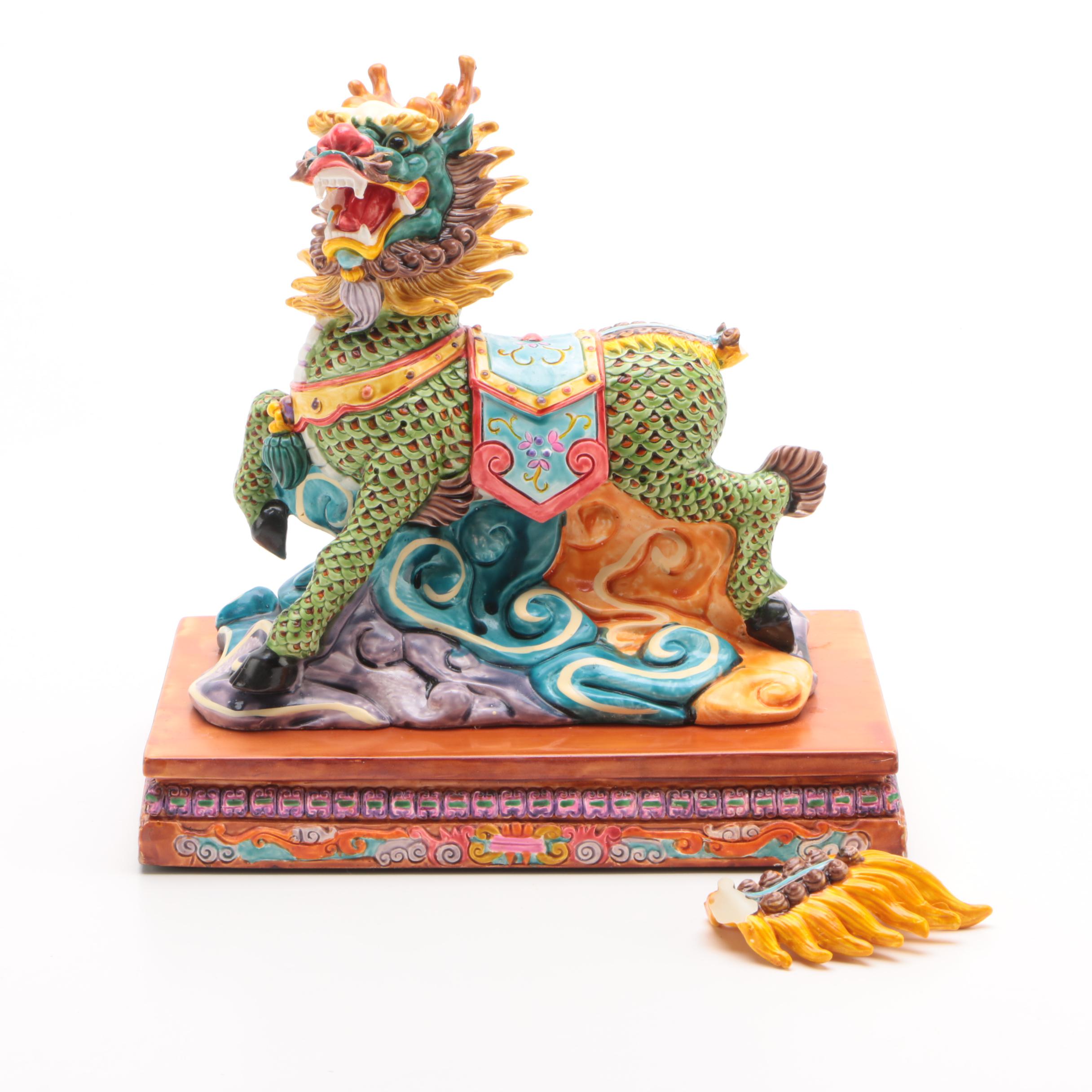 Chinese Ceramic Qilin Figurine