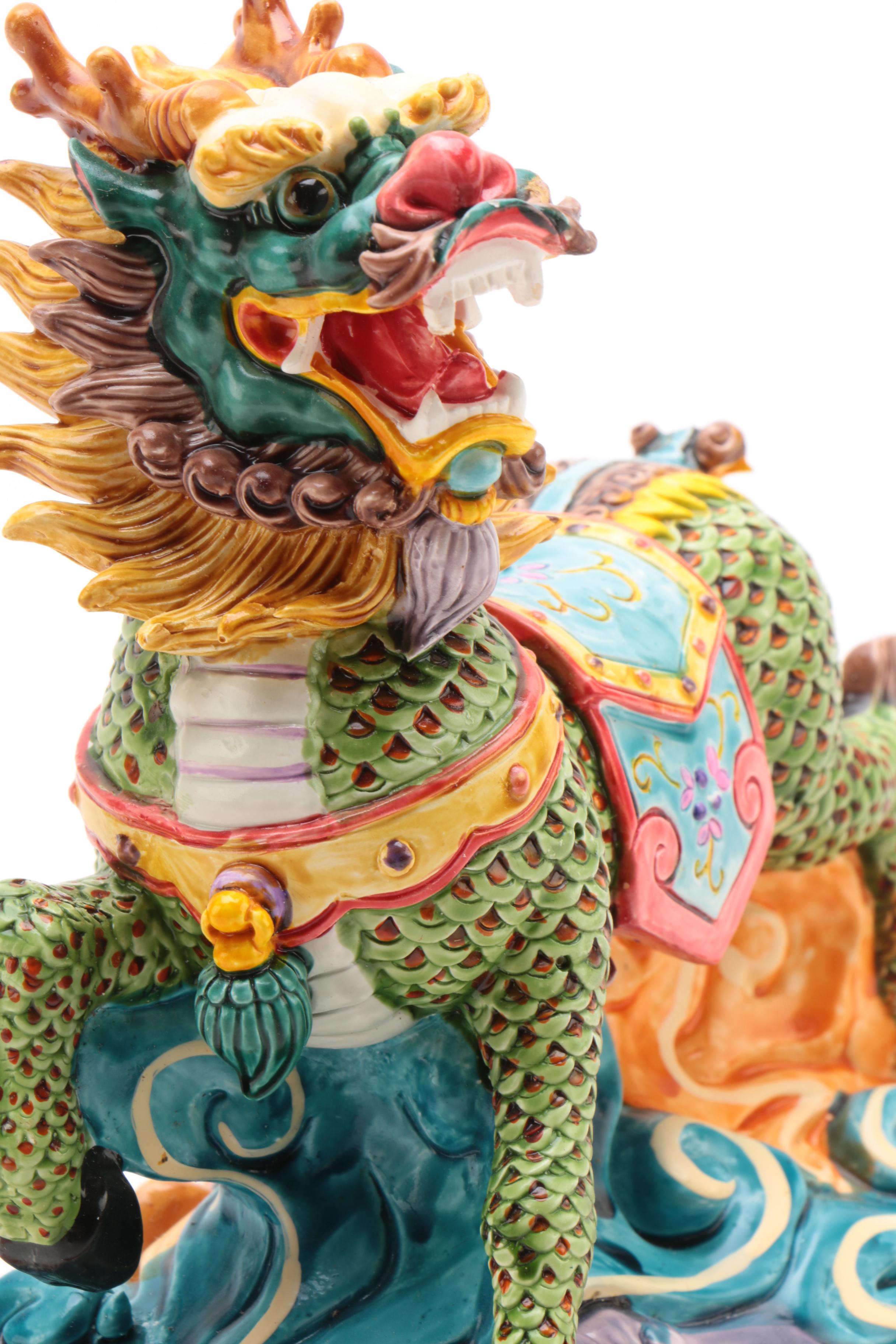 Chinese Ceramic Qilin Figurine