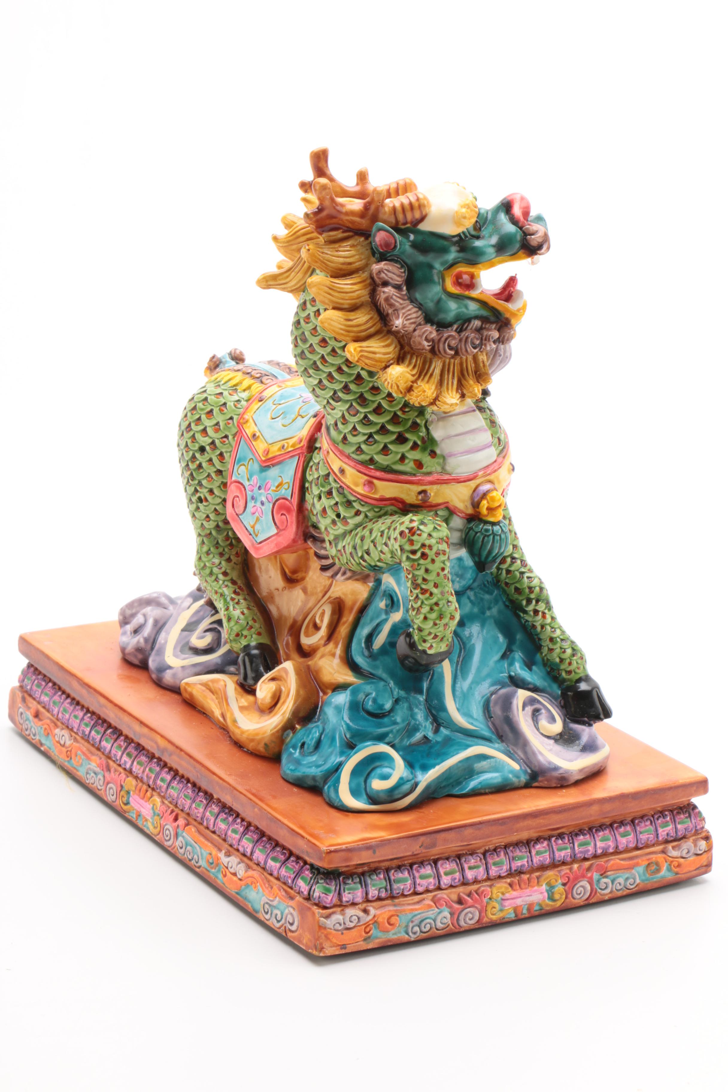 Chinese Ceramic Qilin Figurine