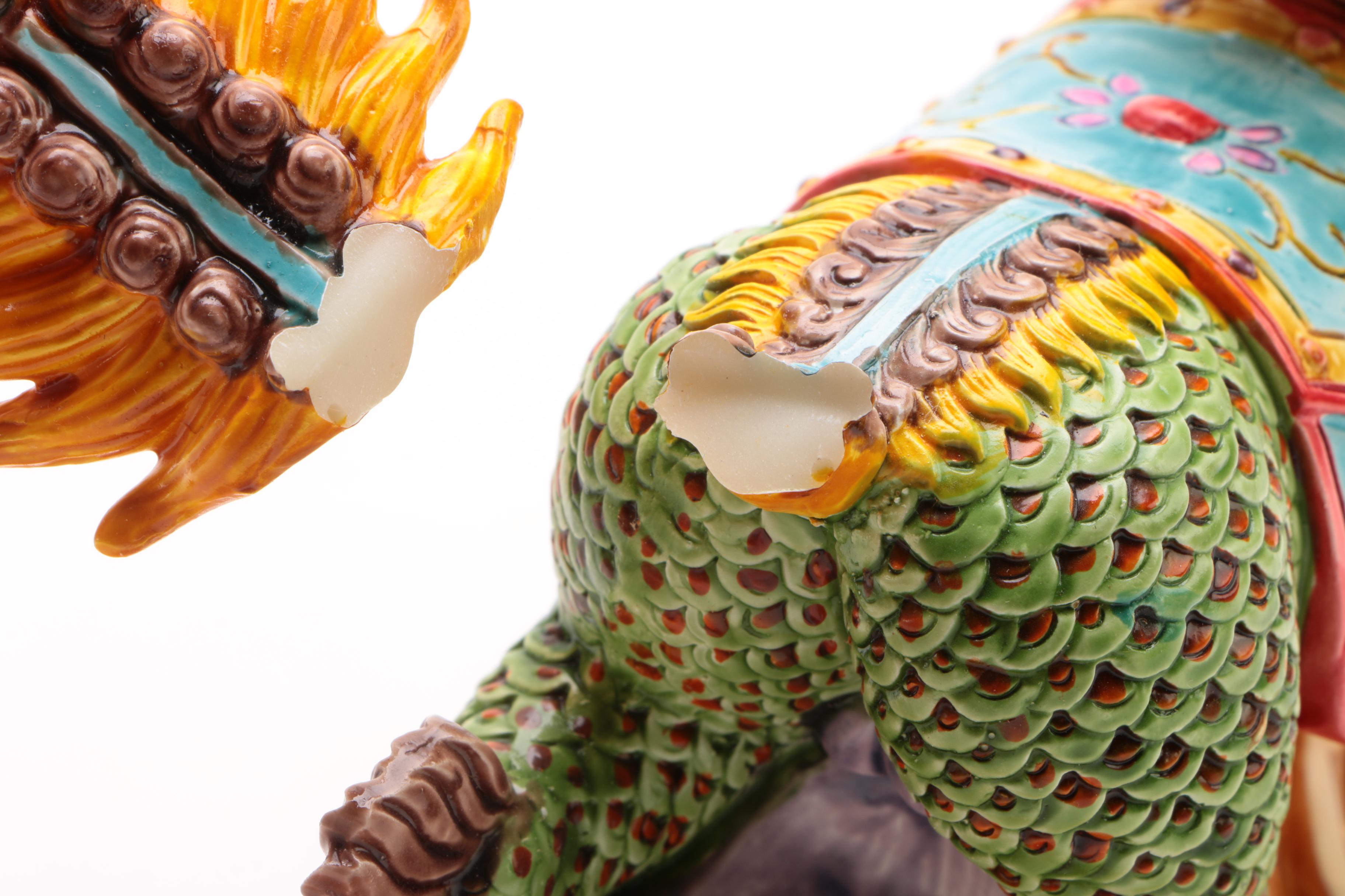 Chinese Ceramic Qilin Figurine