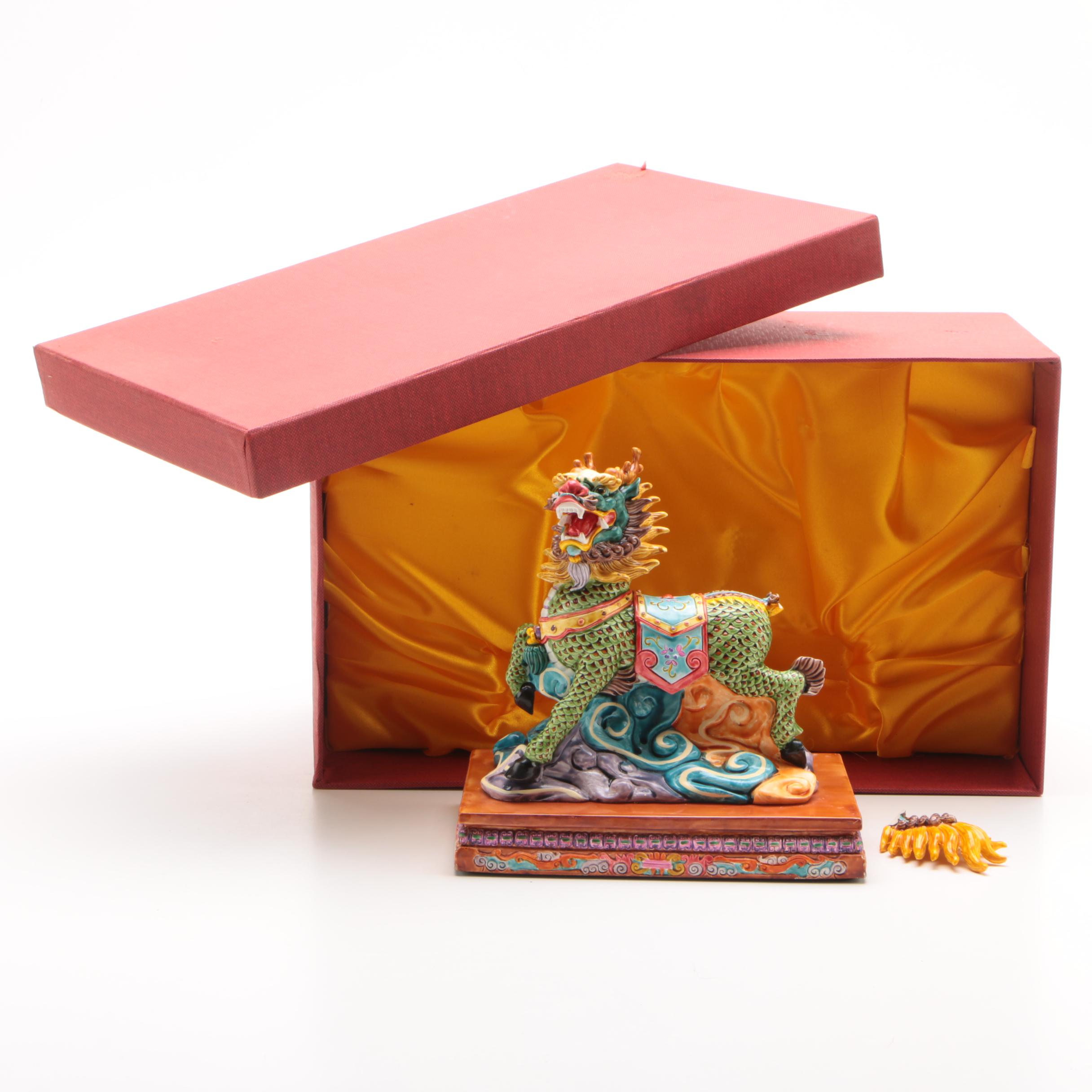 Chinese Ceramic Qilin Figurine