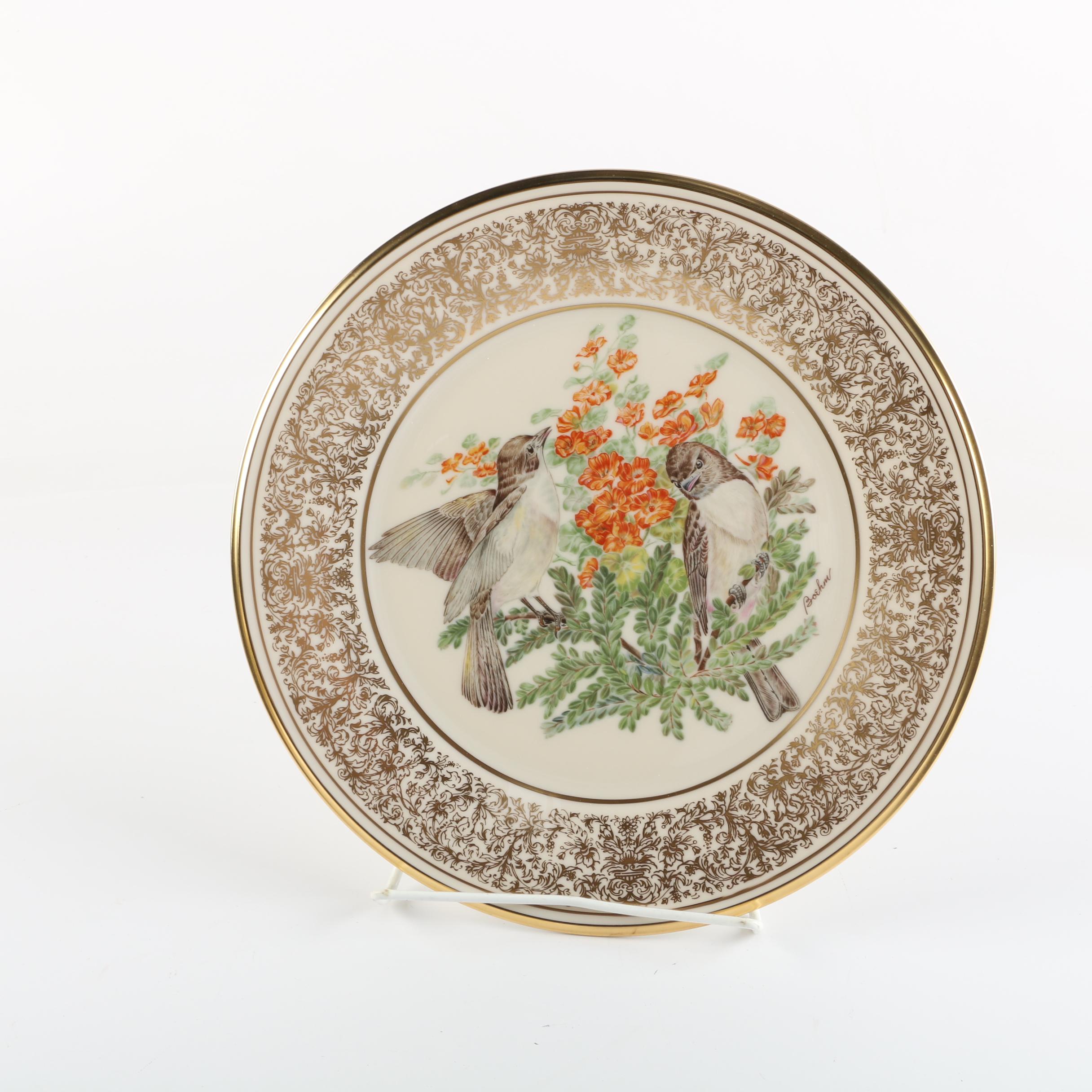 1981 Lenox Limited Edition Boehm Birds "Eastern Phoebes" Collector Plate