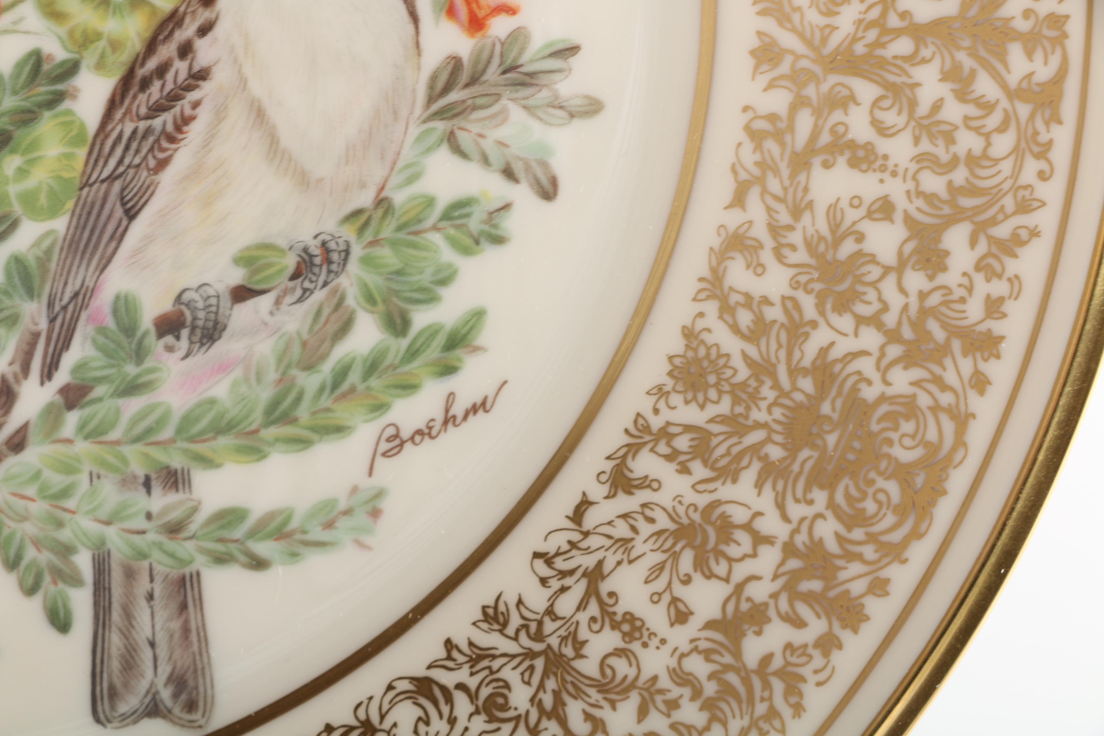 1981 Lenox Limited Edition Boehm Birds "Eastern Phoebes" Collector Plate