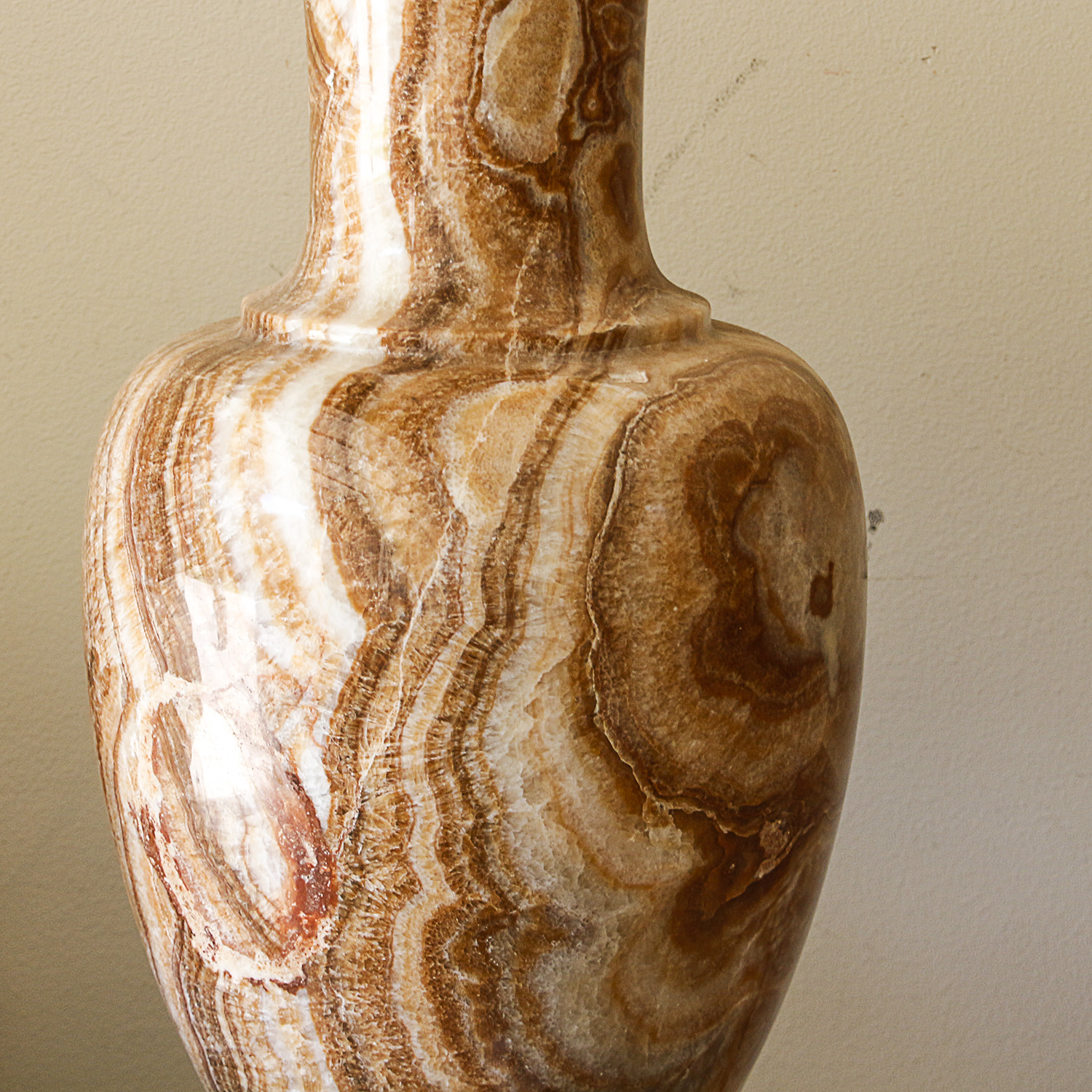 Banded Calcite Floor Vase