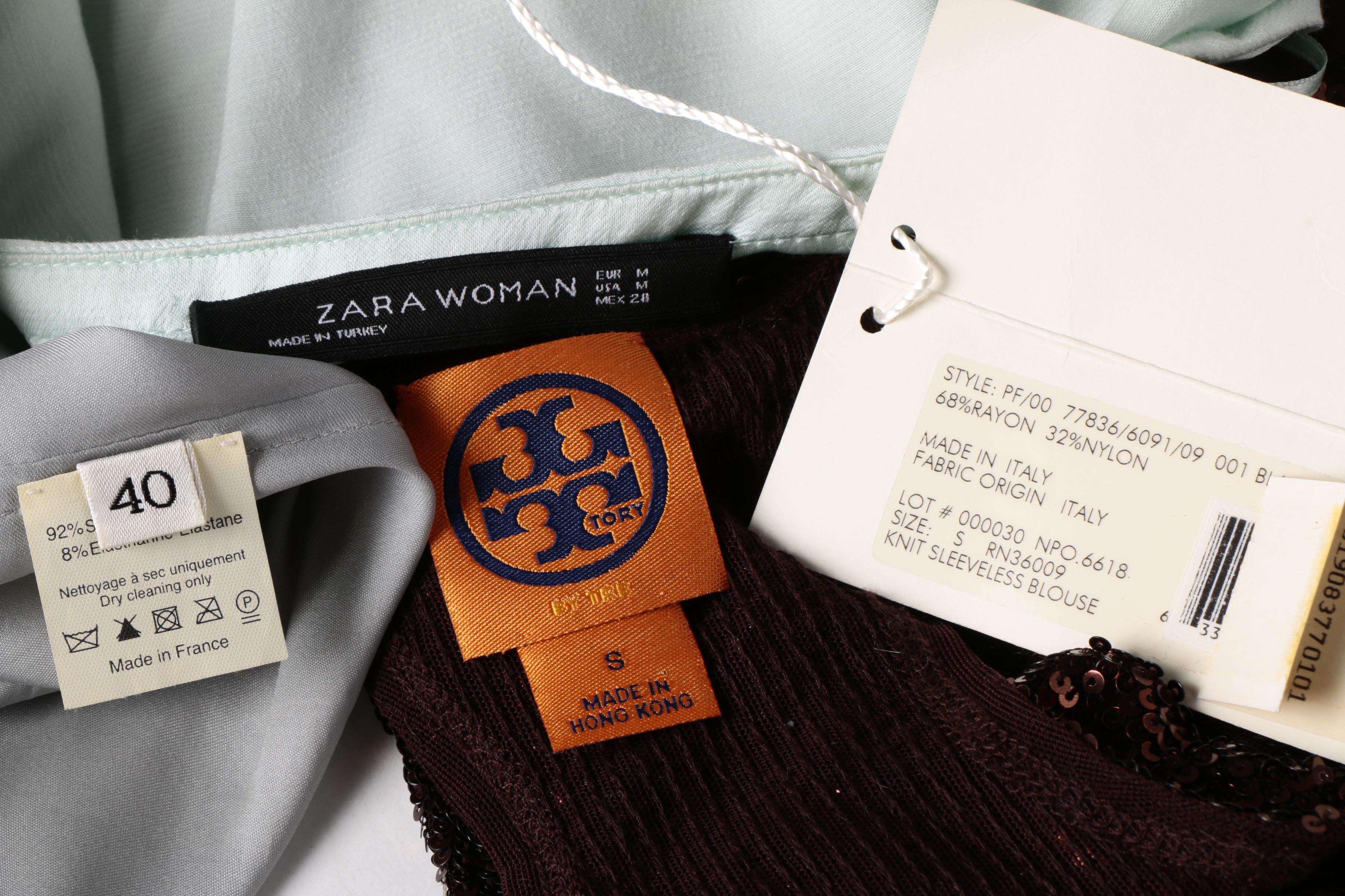 Women's Tops Including Tory Burch, Calvin Klein Collection, Zara Woman, Akris