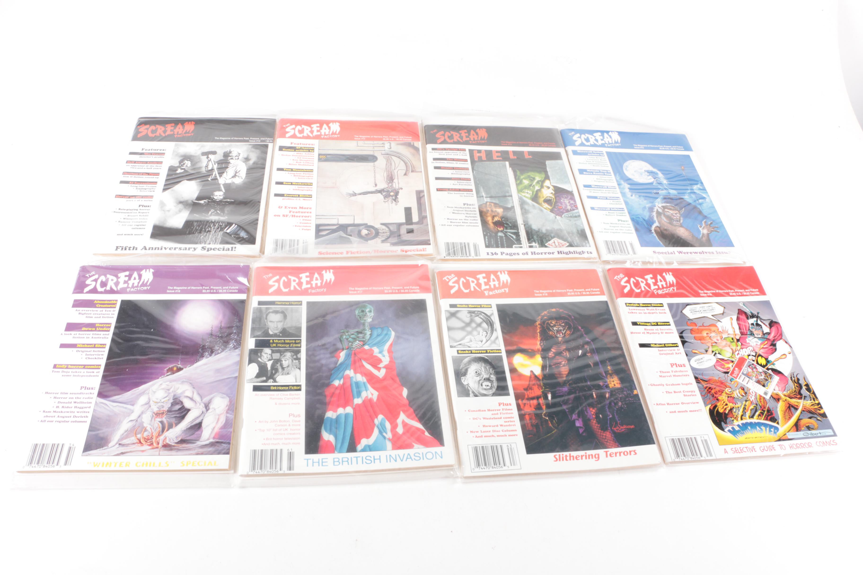 Vintage "The Scream Factory" Horror Entertainment Magazine Collection