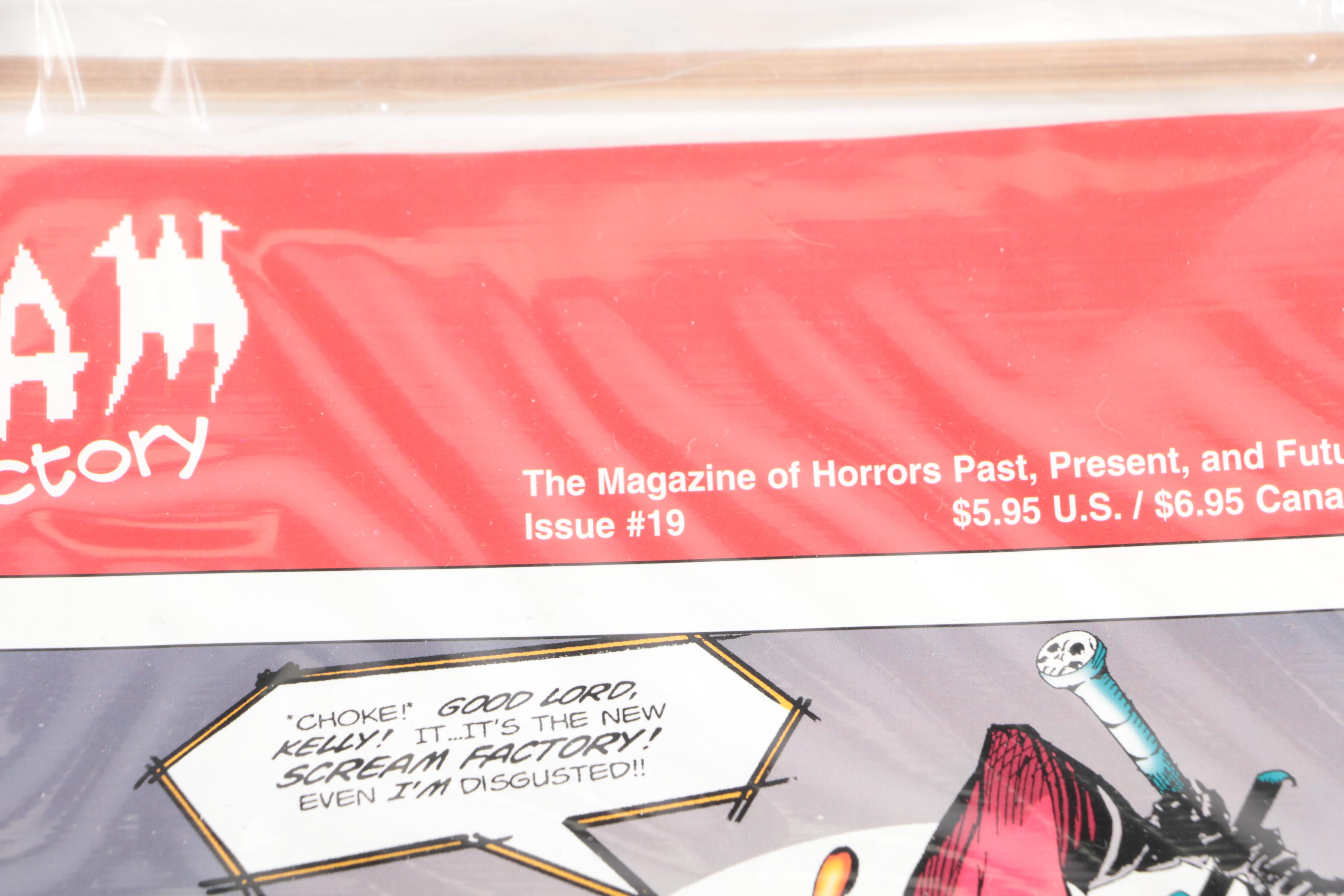 Vintage "The Scream Factory" Horror Entertainment Magazine Collection