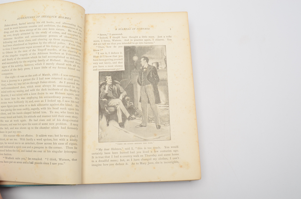 1892 First Edition "The Adventures of Sherlock Holmes" Volume 1