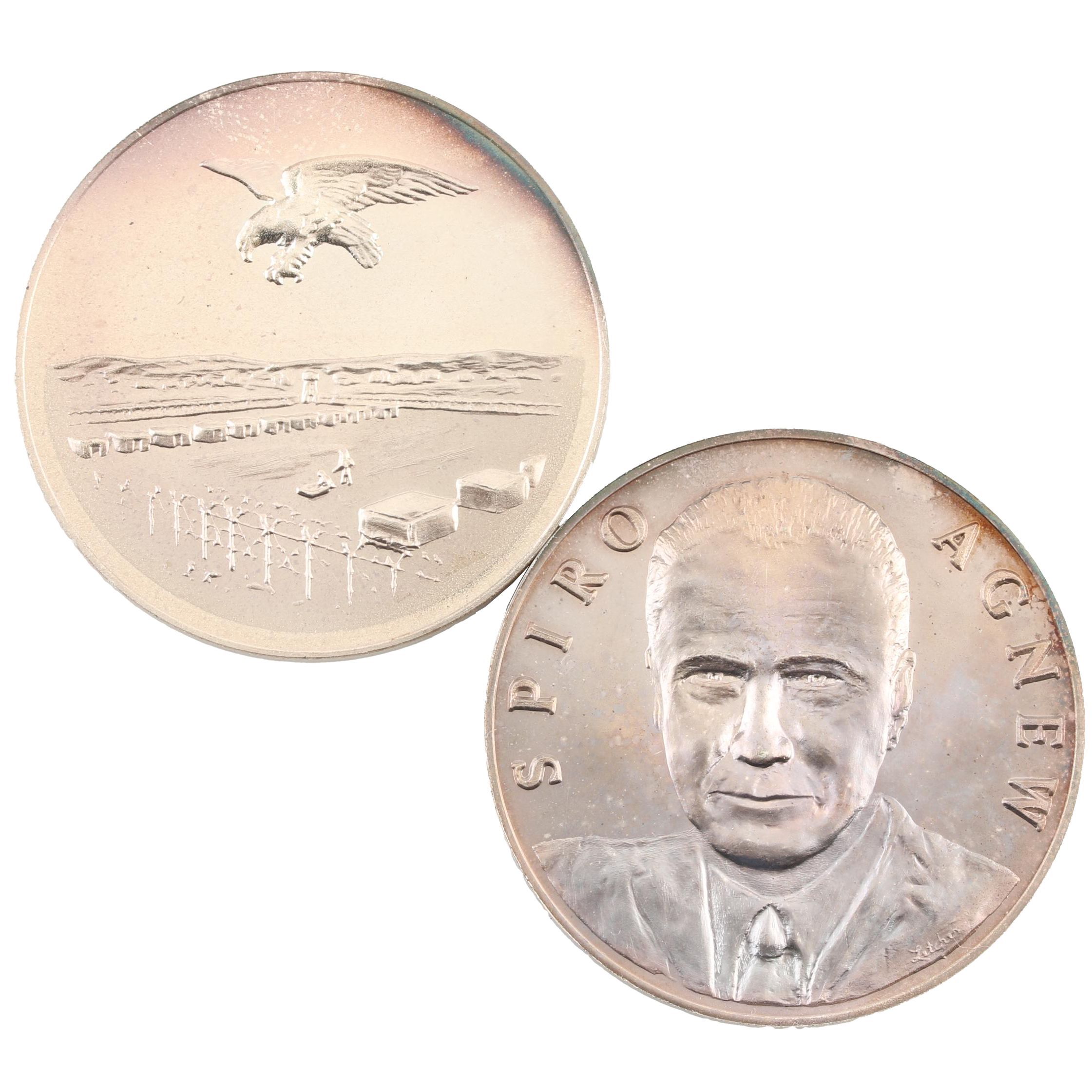 Group of Two Silver Commemorative Medals