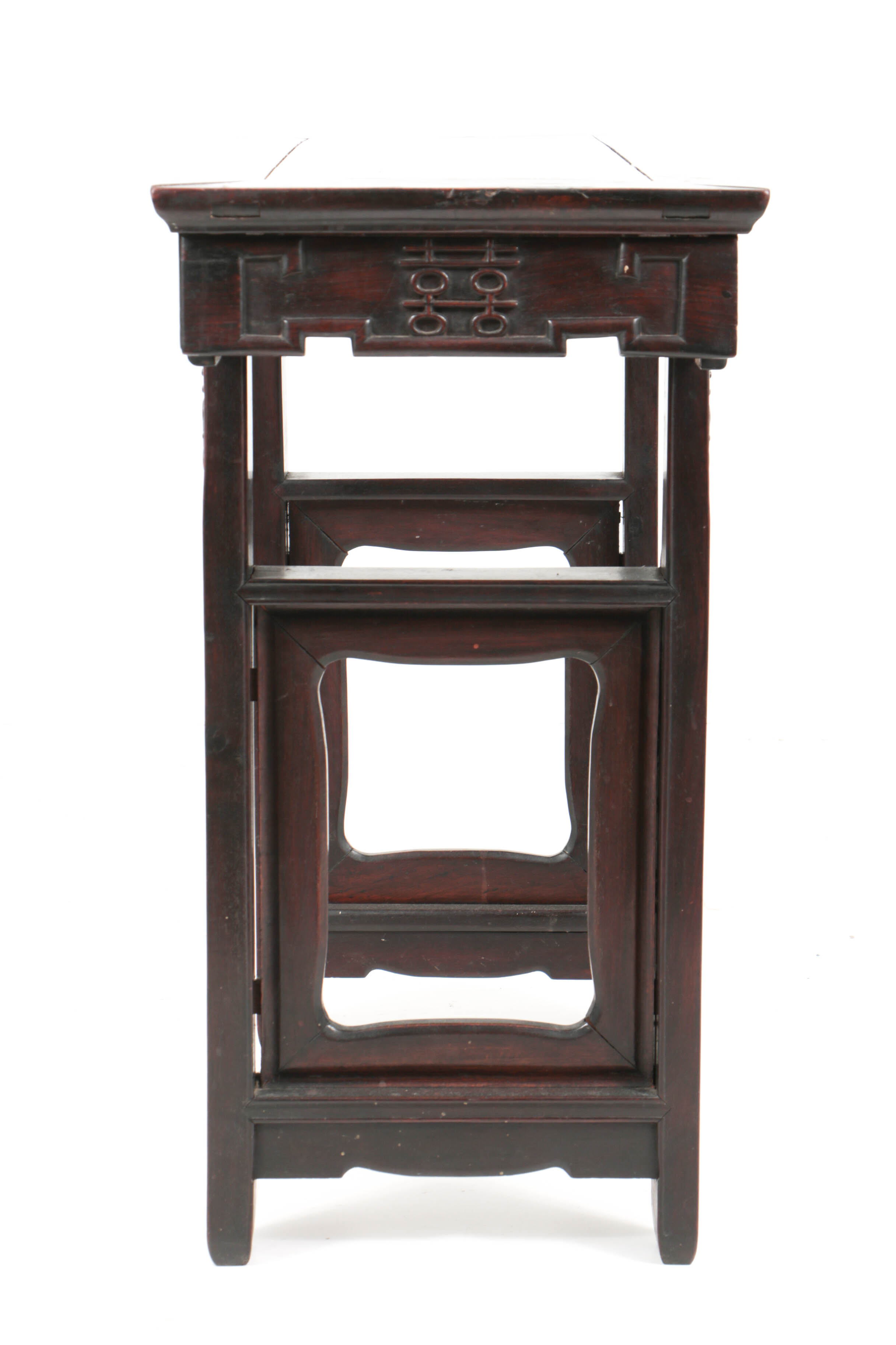 Antique Chinese Late Qing or Early Republic Carved Hardwood Hall Table