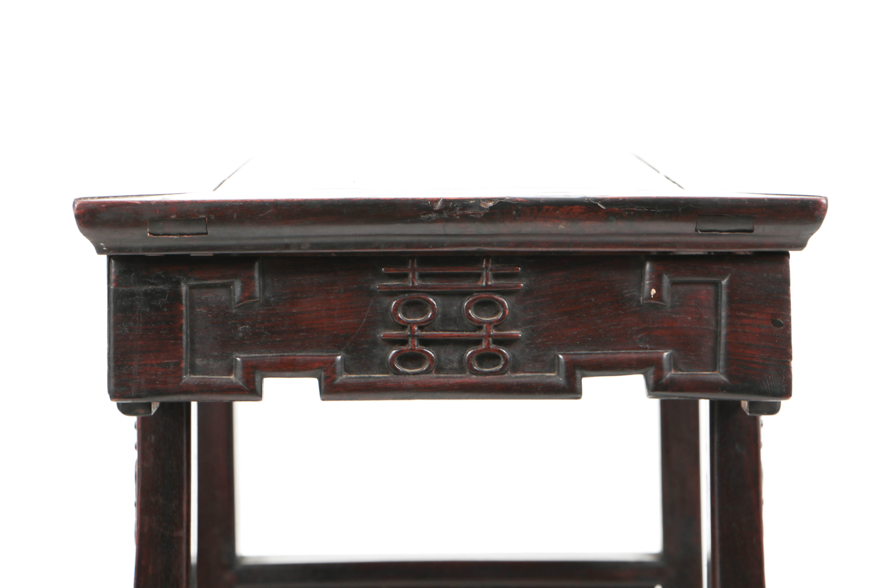 Antique Chinese Late Qing or Early Republic Carved Hardwood Hall Table
