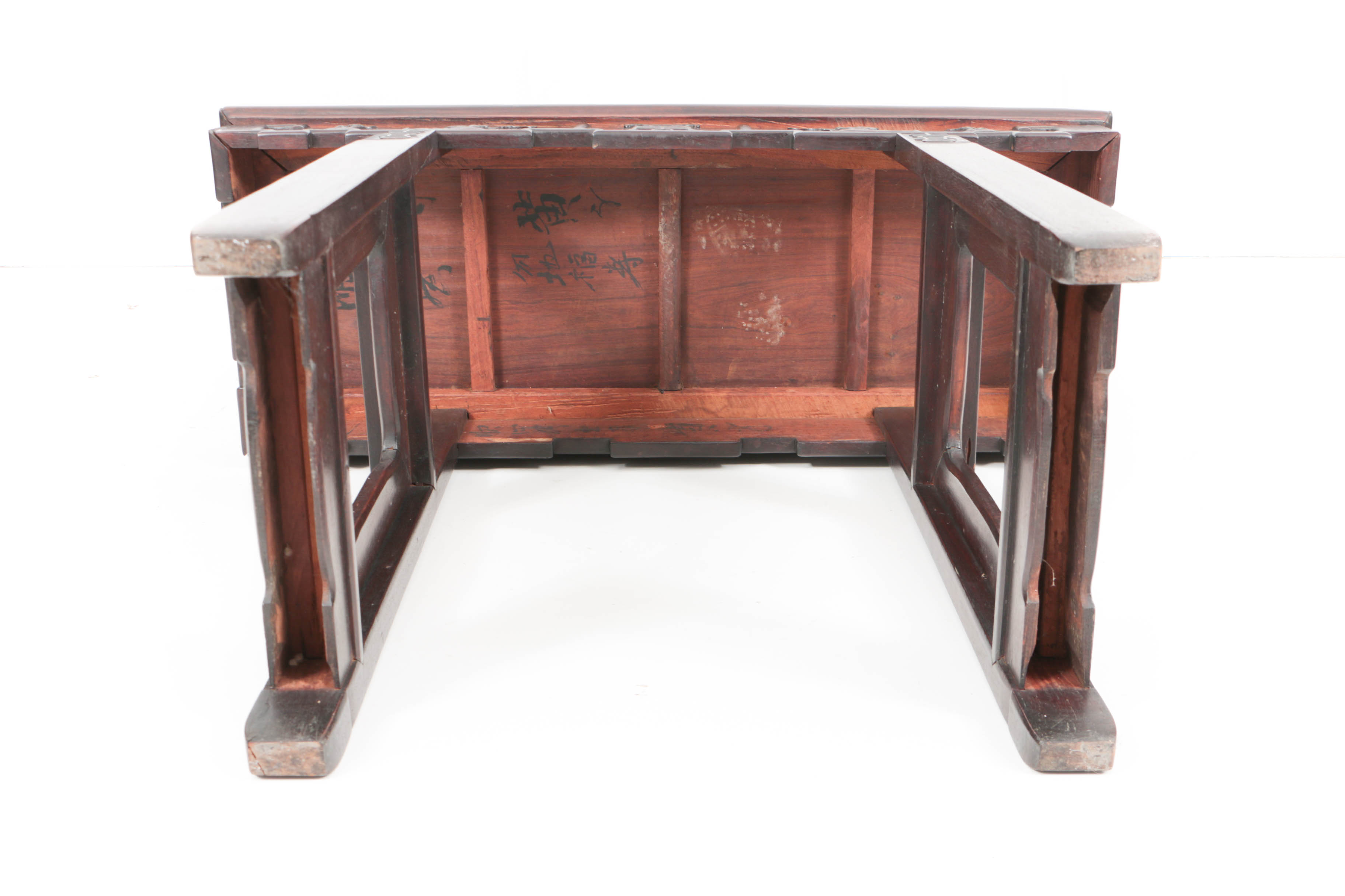Antique Chinese Late Qing or Early Republic Carved Hardwood Hall Table
