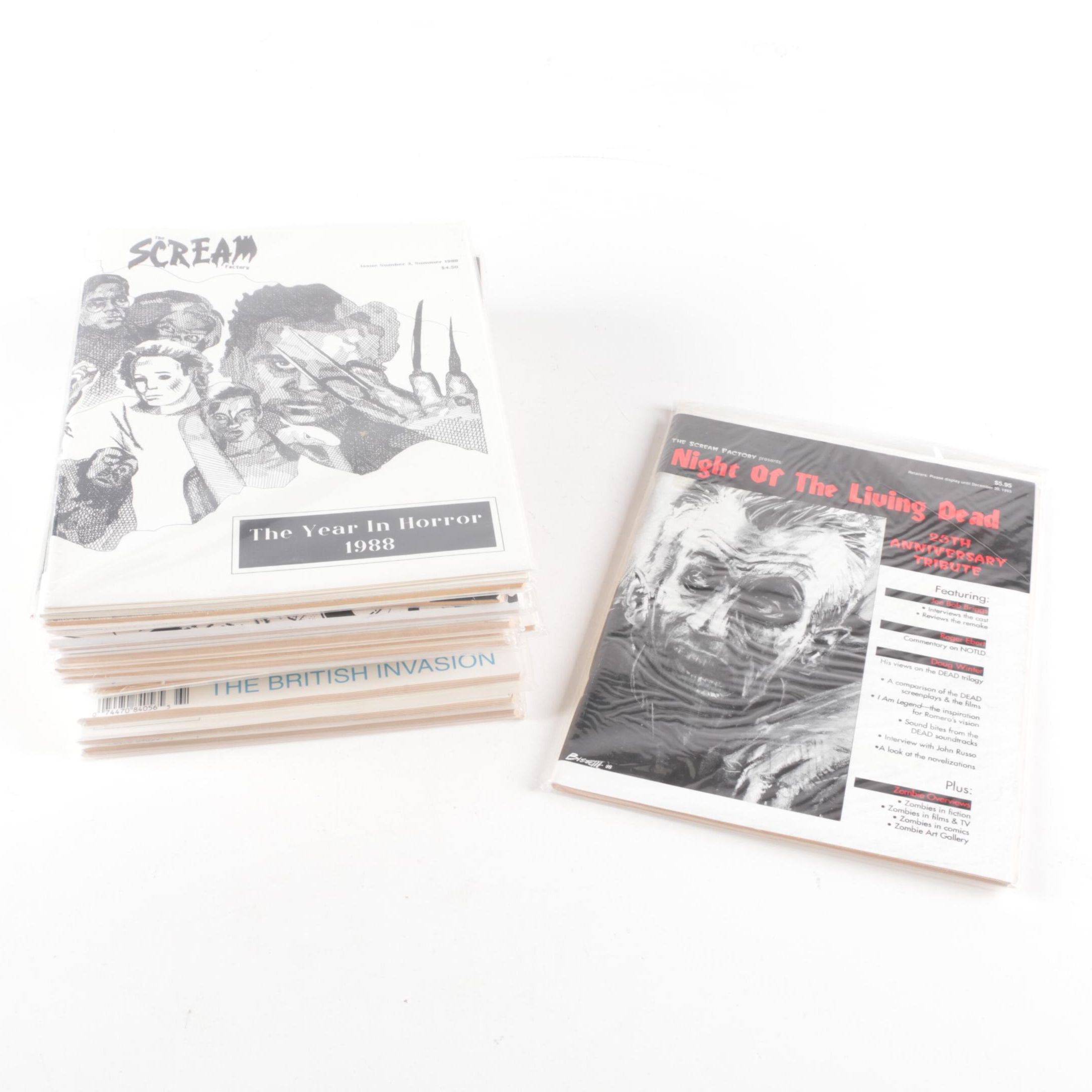 Vintage "The Scream Factory" Horror Entertainment Magazine Collection