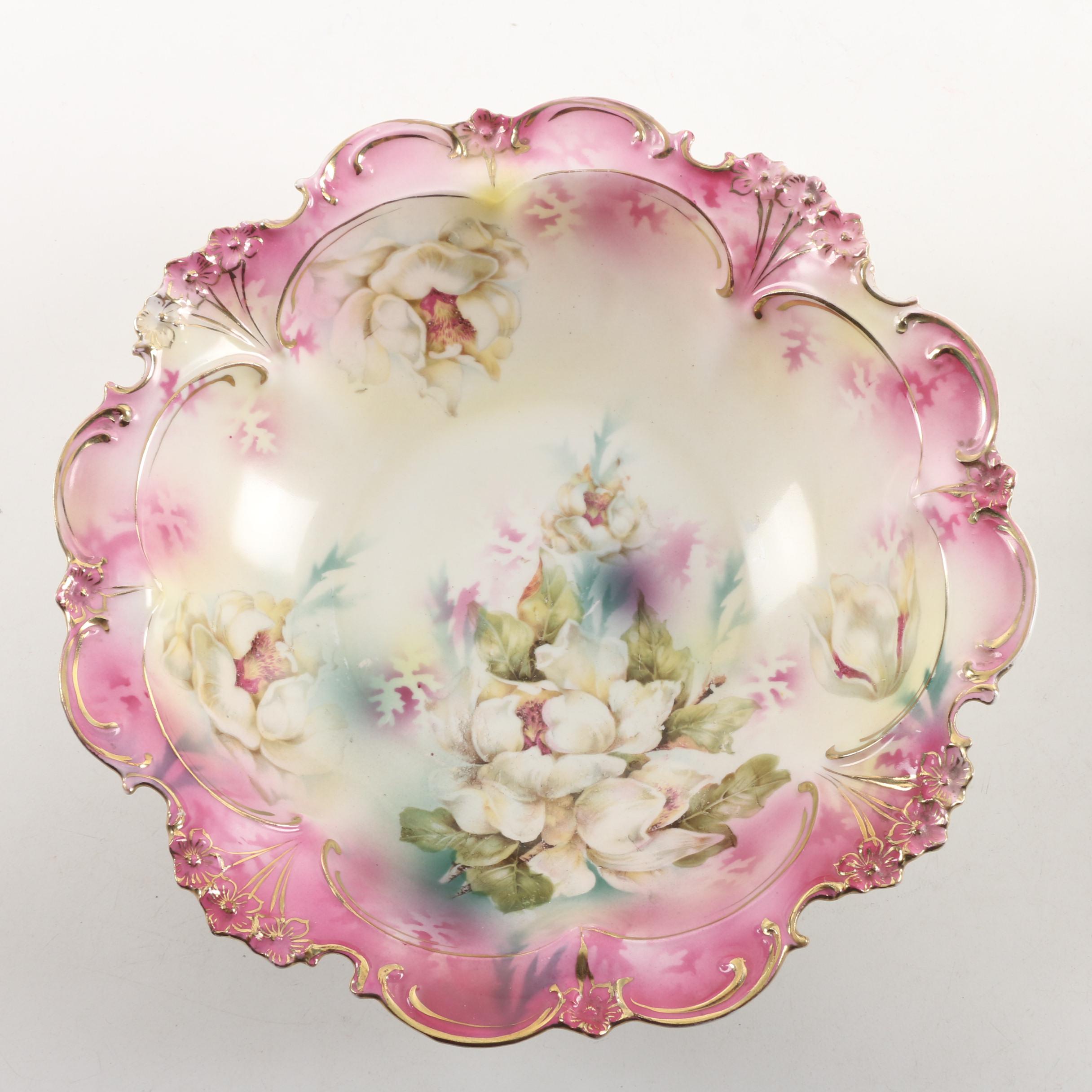 Antique RS Prussia Hand-Painted Porcelain Serving Bowls