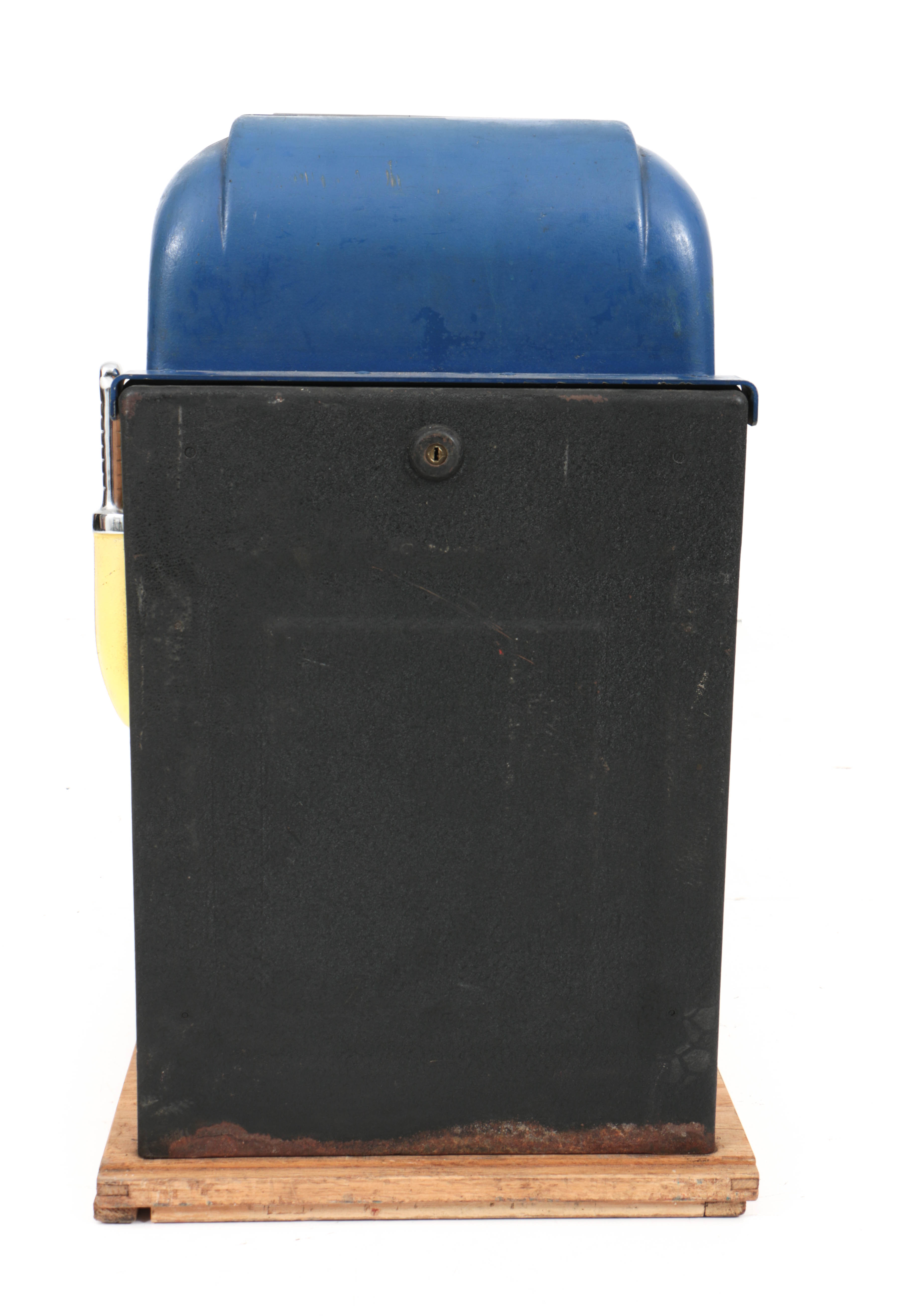 Mid-Century Mills "Blue-Bell" Fifty-Cent Slot Machine with Kennedy Half Dollars