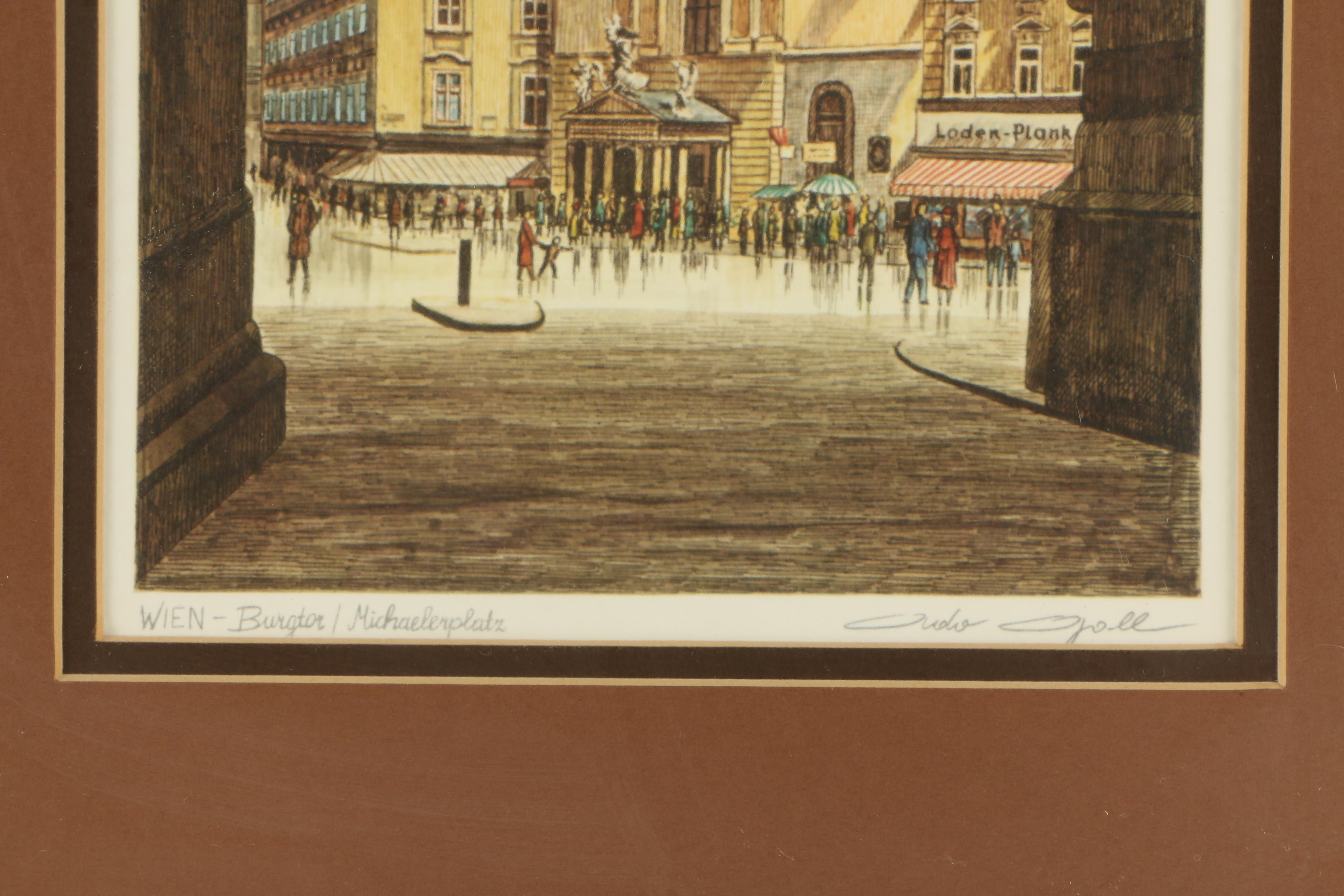 Color Lithographic Prints of Vienna