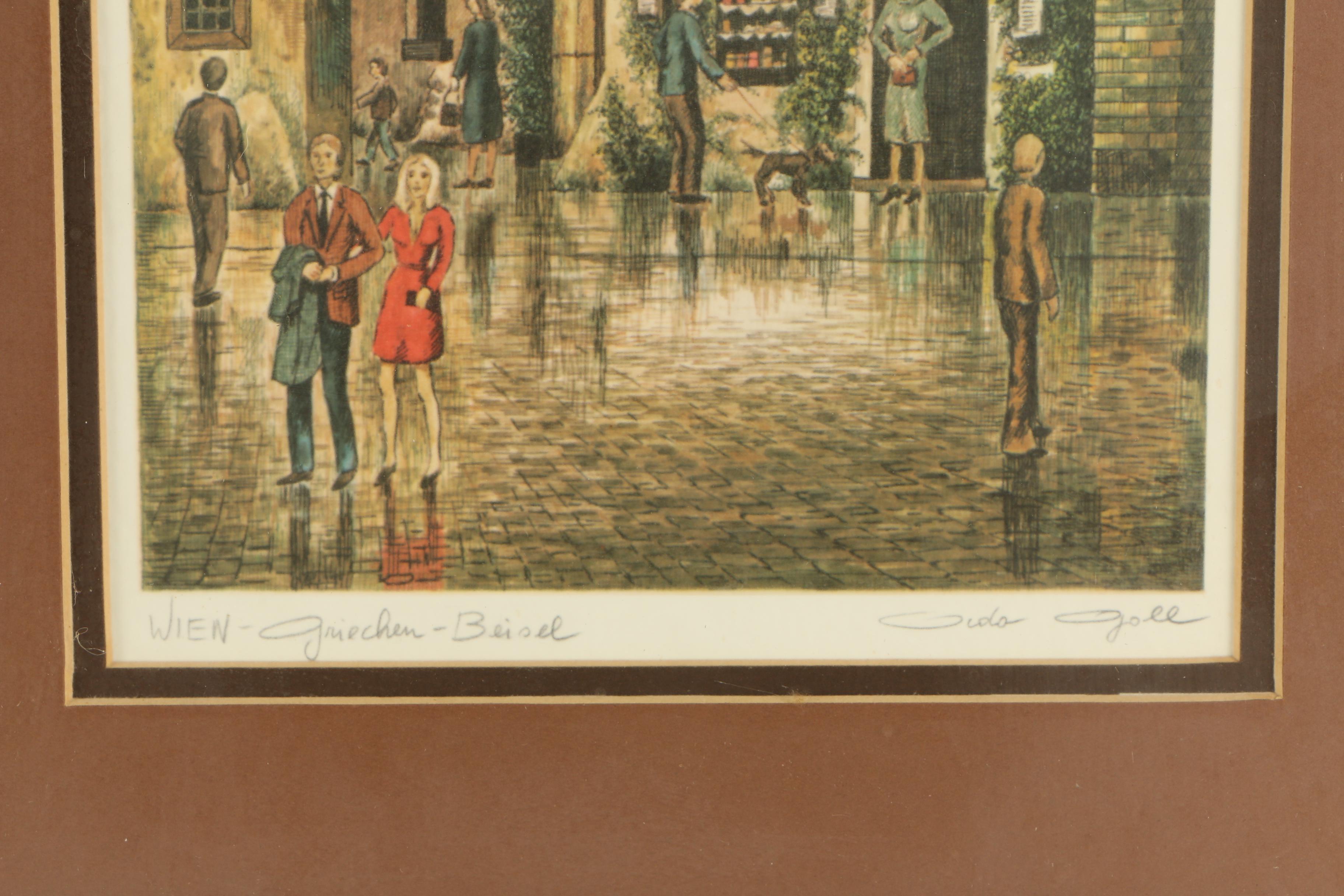 Color Lithographic Prints of Vienna