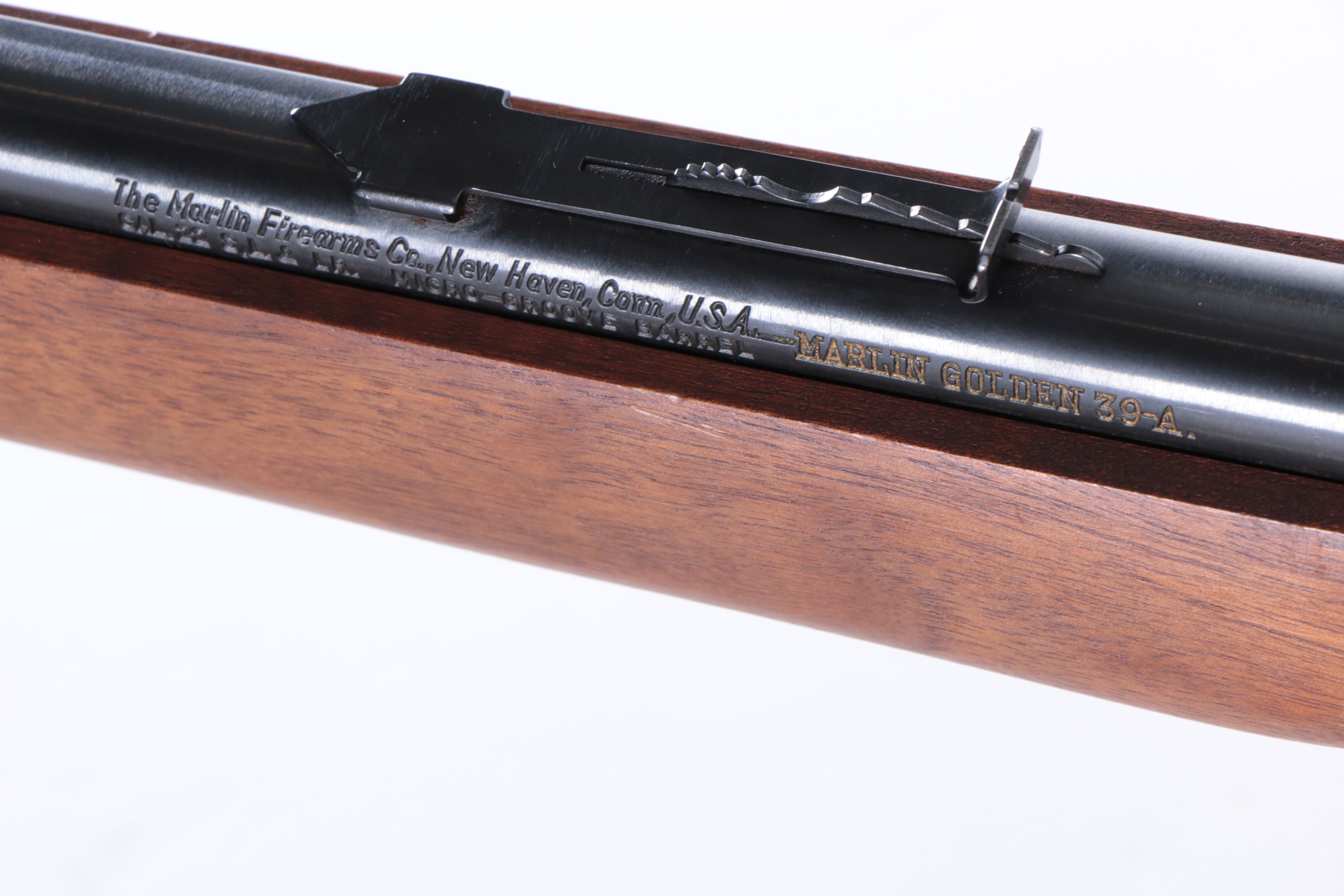 Marlin Model Golden 39A Lever Action .22 LR Rifle With Leather Sling