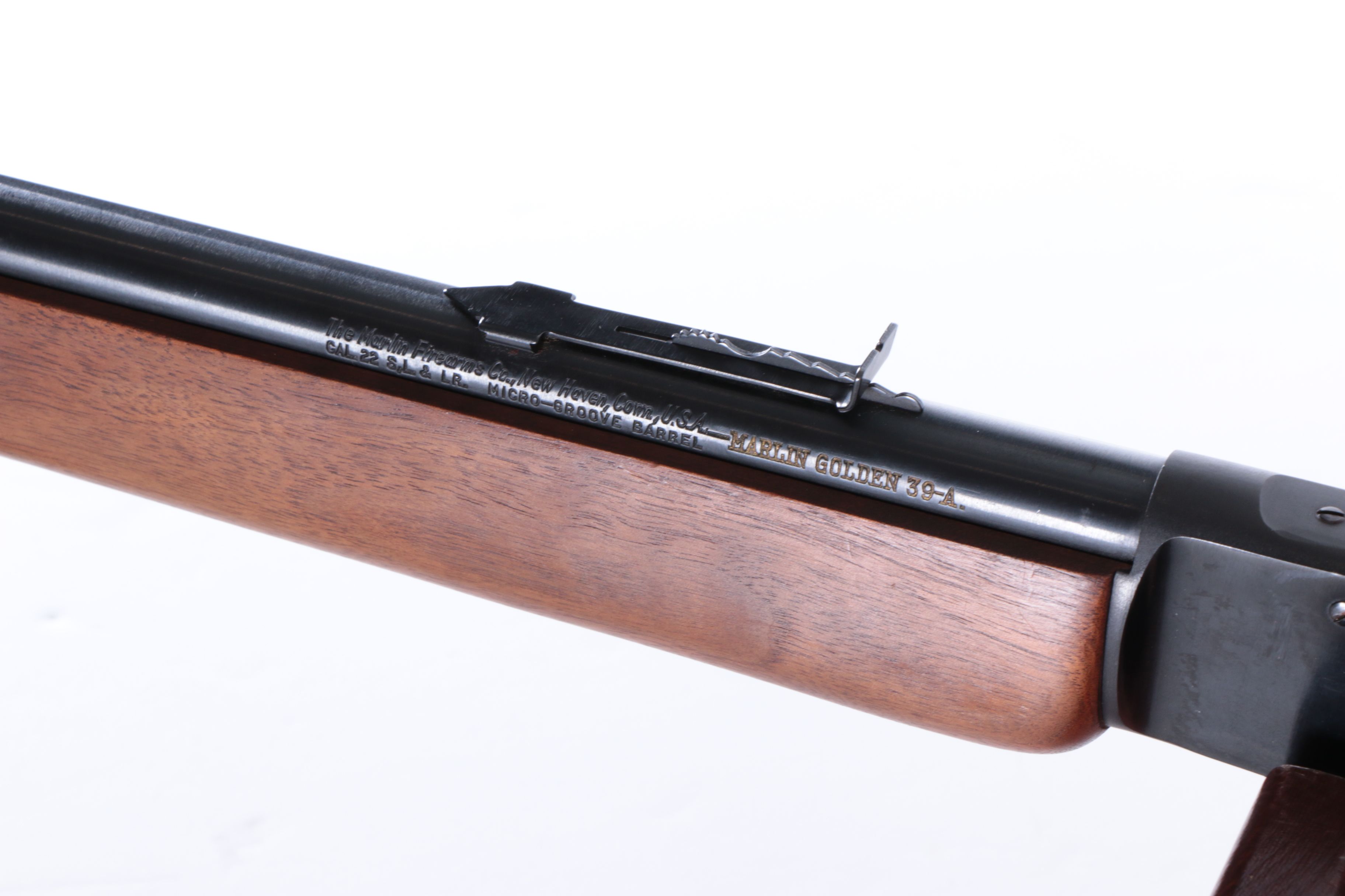 Marlin Model Golden 39A Lever Action .22 LR Rifle With Leather Sling