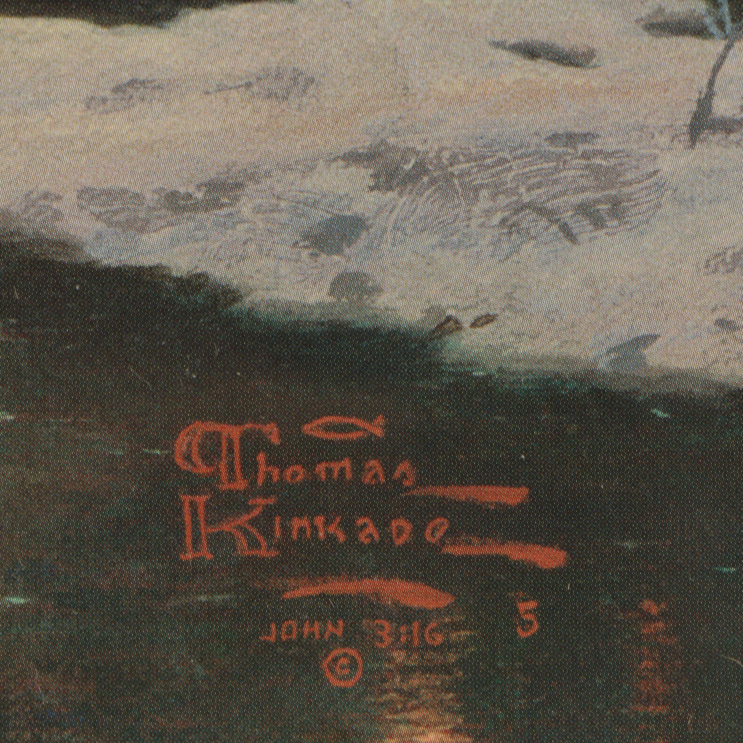 Thomas Kinkade Limited Edition Offset Lithograph "Cobblestone Lane VI"