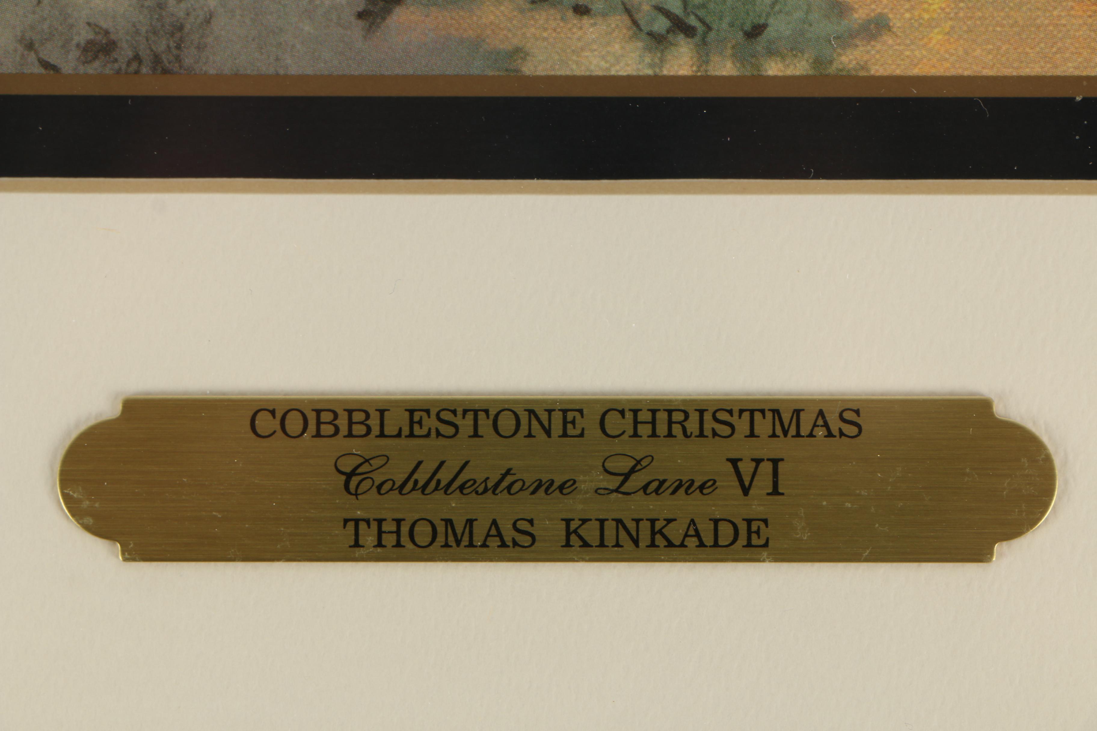 Thomas Kinkade Limited Edition Offset Lithograph "Cobblestone Lane VI"