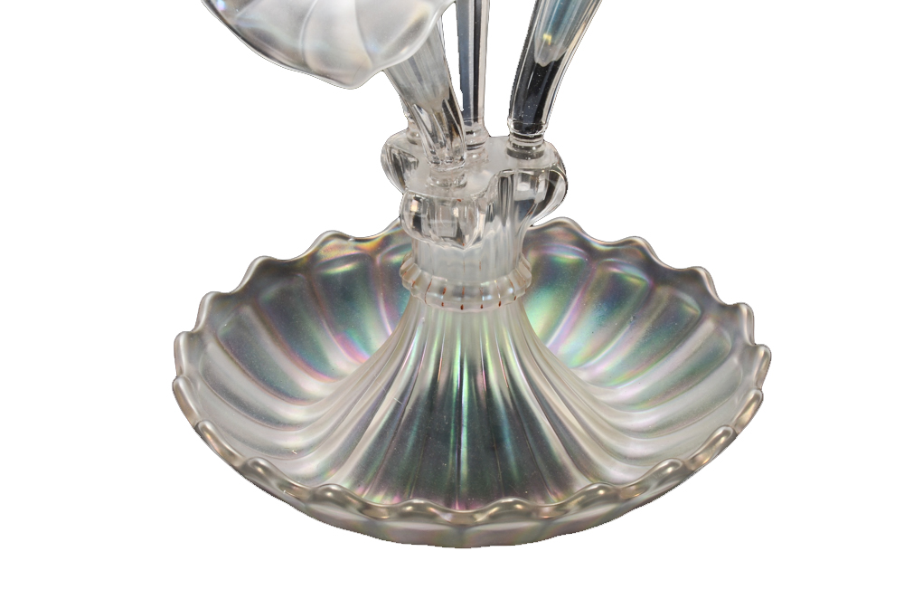 Vintage Northwood "Wide Panel" Four-Horn Carnival Glass Epergne