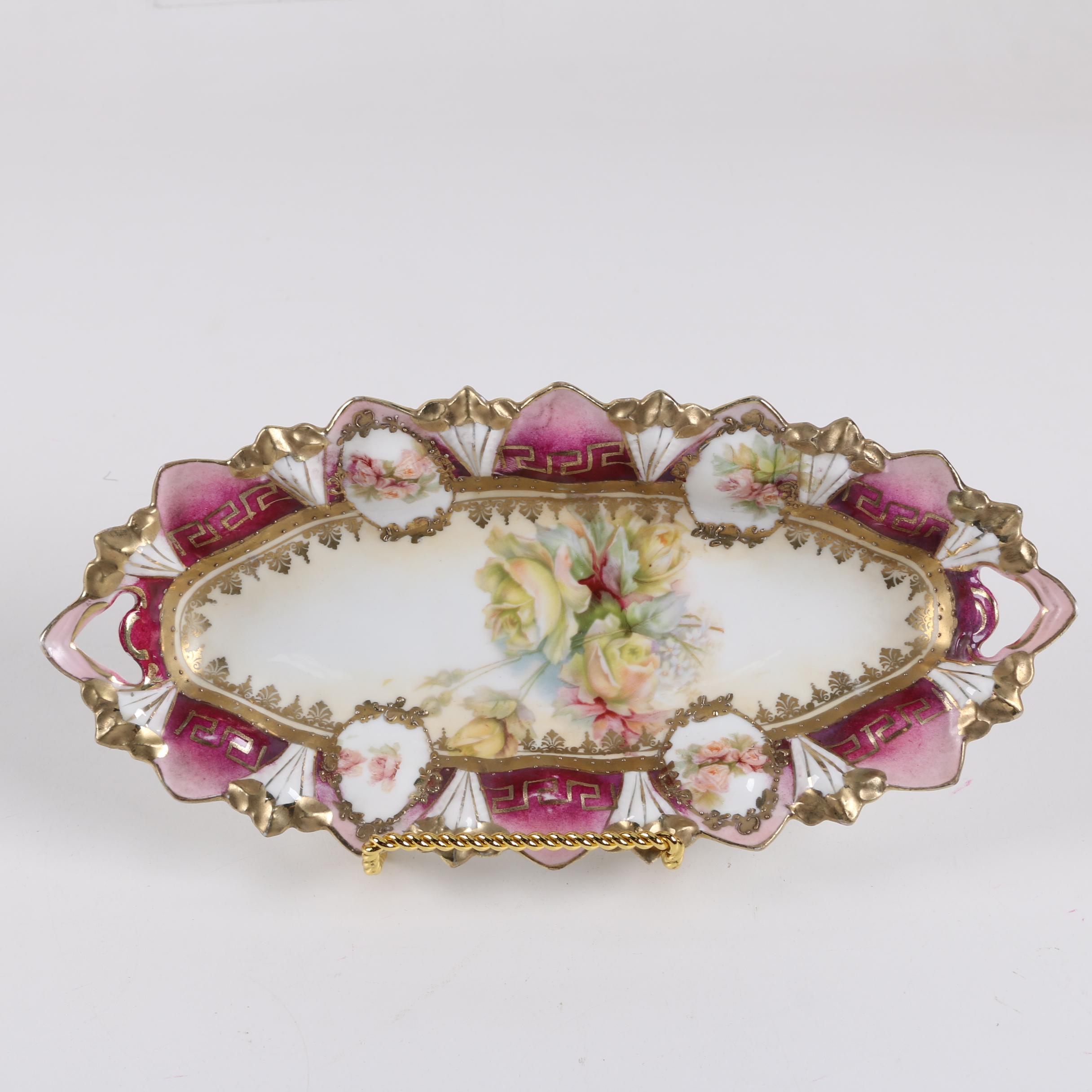 Vintage Moritz Zdekauer Hand-Painted Austrian Porcelain Bowls