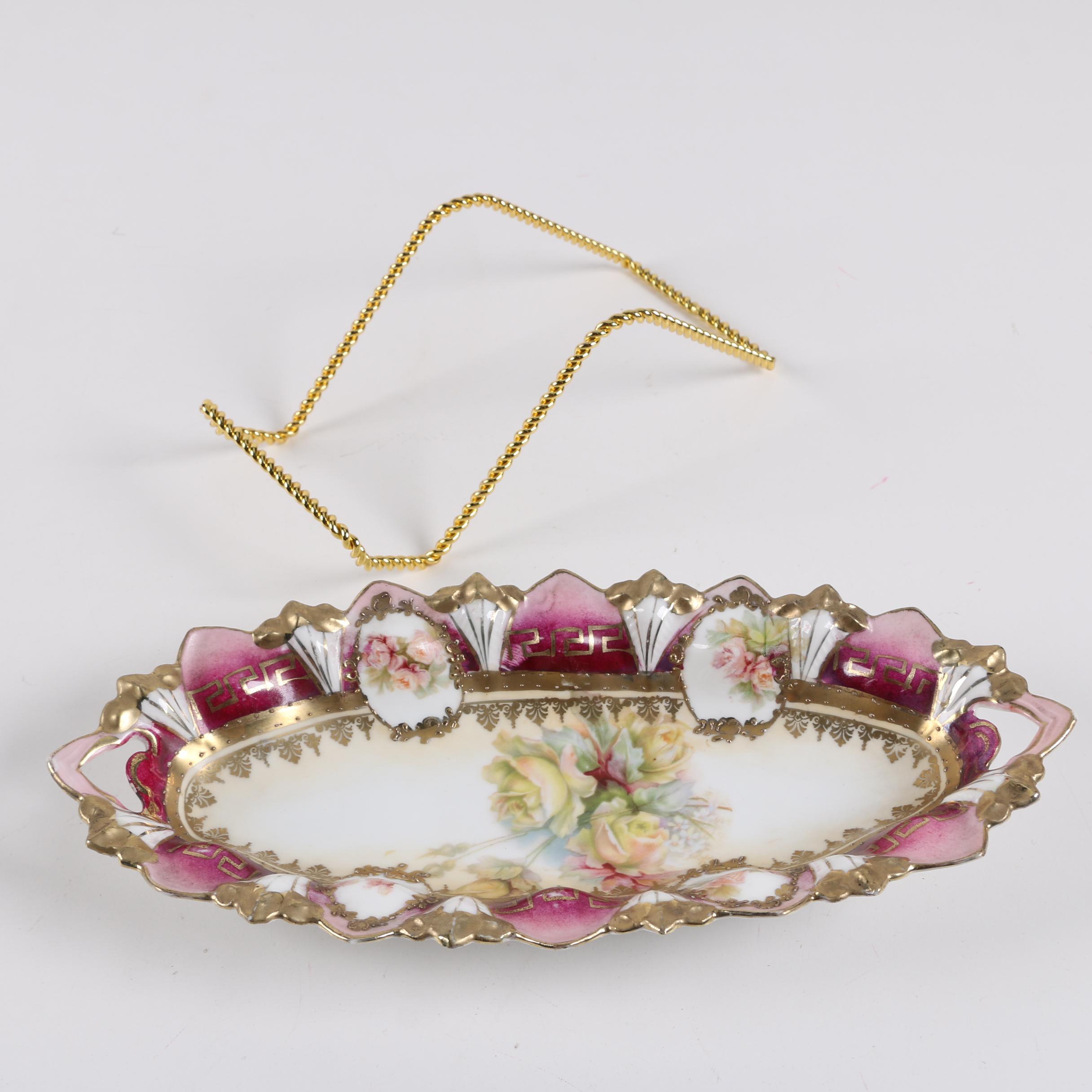 Vintage Moritz Zdekauer Hand-Painted Austrian Porcelain Bowls