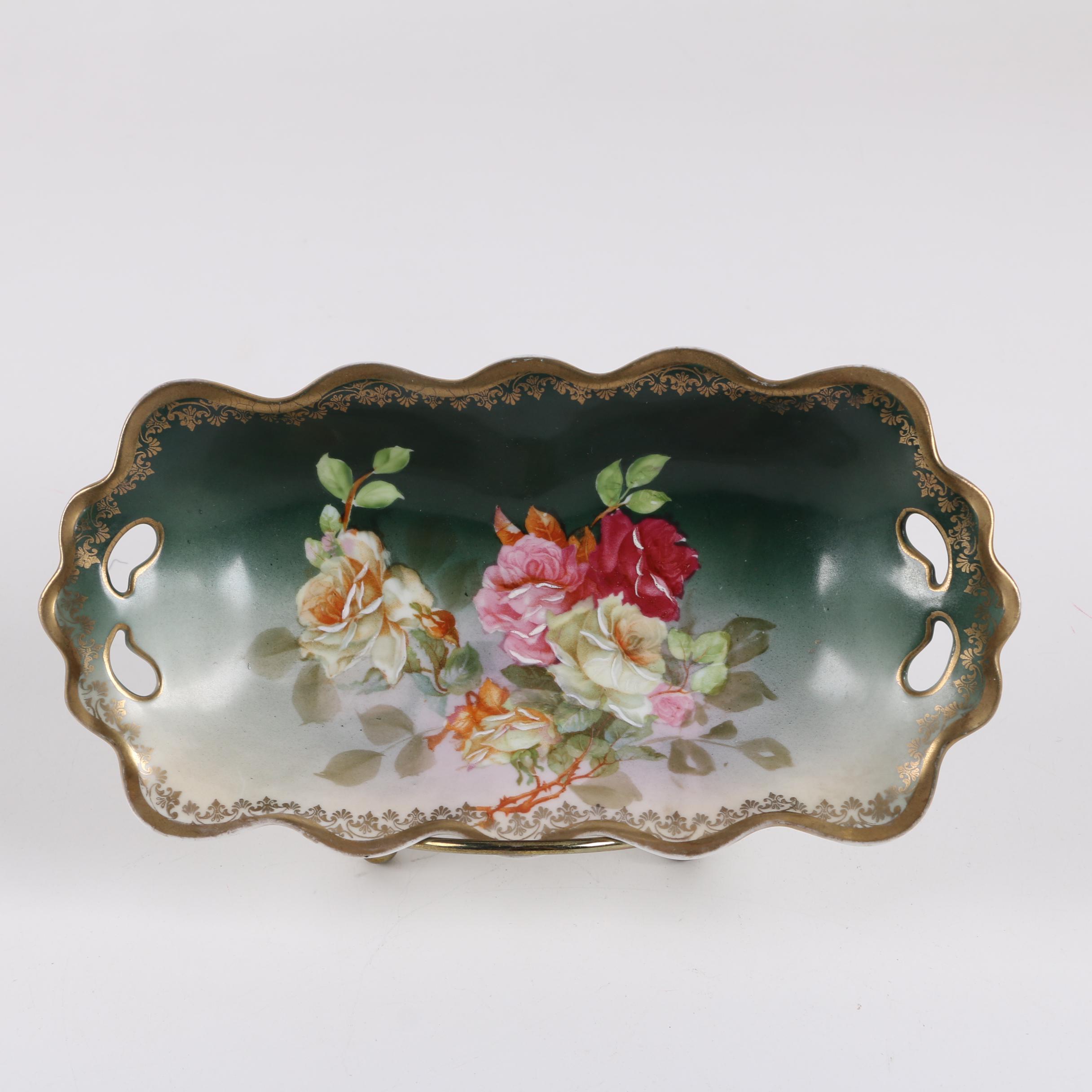 Vintage Moritz Zdekauer Hand-Painted Austrian Porcelain Bowls