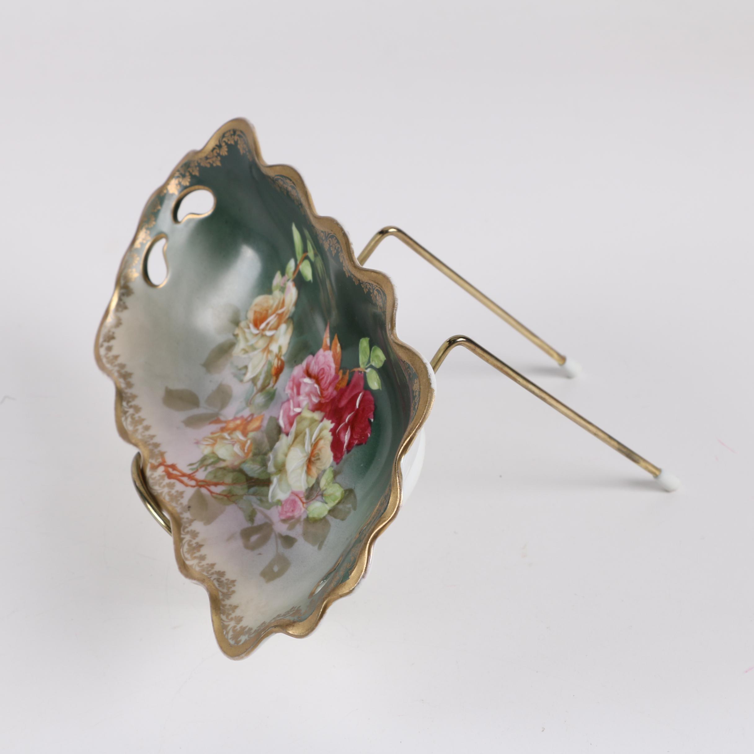 Vintage Moritz Zdekauer Hand-Painted Austrian Porcelain Bowls