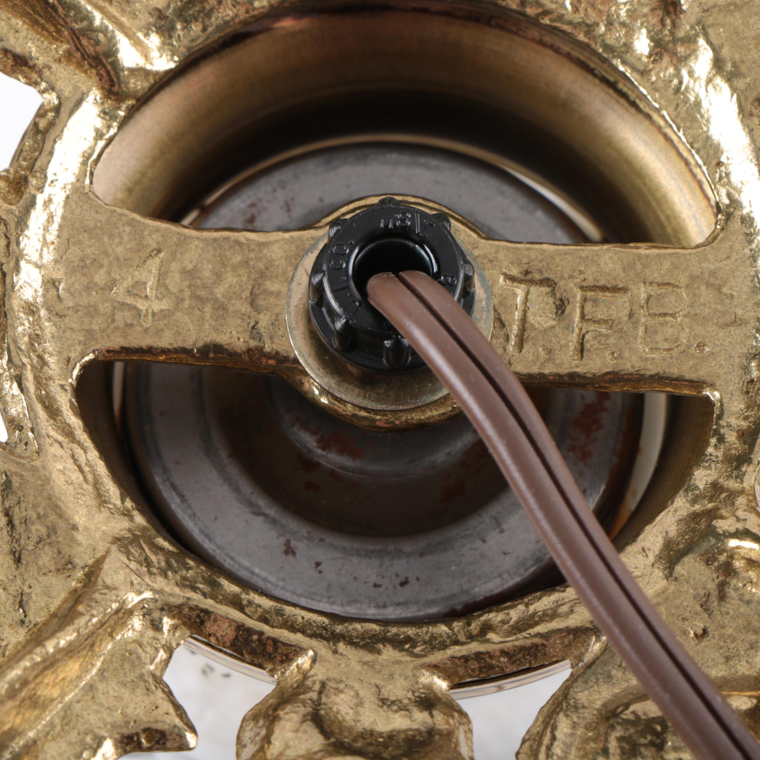 Vintage Embossed Rose Themed Satin Glass Parlor Lamp by T.F.B.