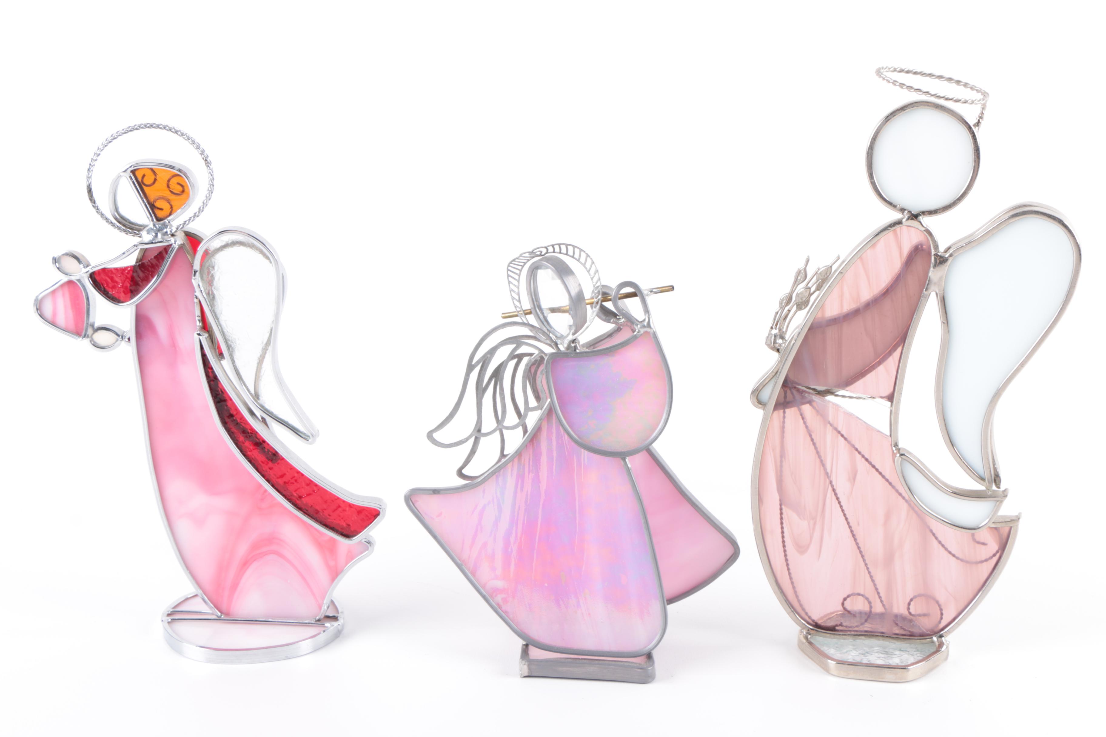 Stained Glass Angel Figurines