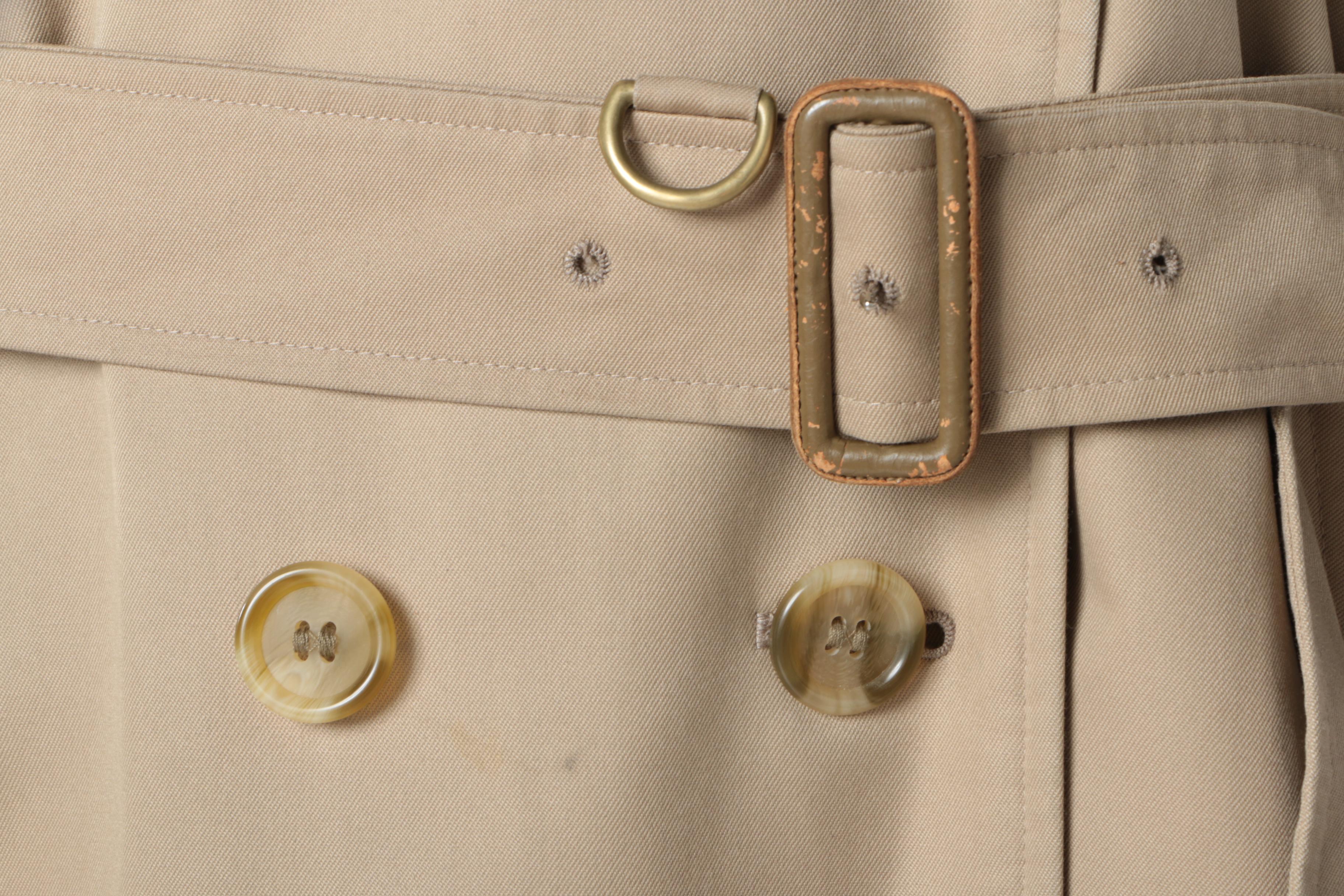 Women's 1980s Vintage Burberry Double-Breasted Trench Coat with Removable Lining