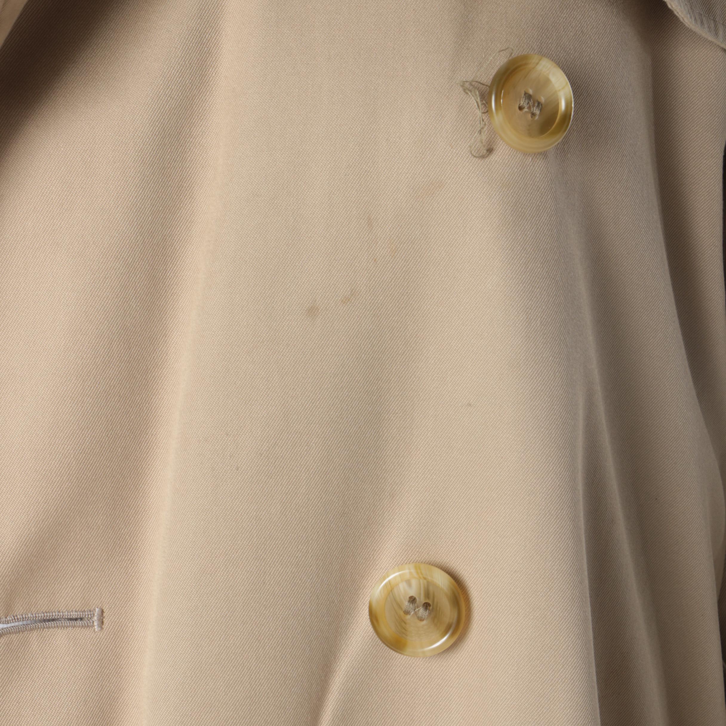 Women's 1980s Vintage Burberry Double-Breasted Trench Coat with Removable Lining