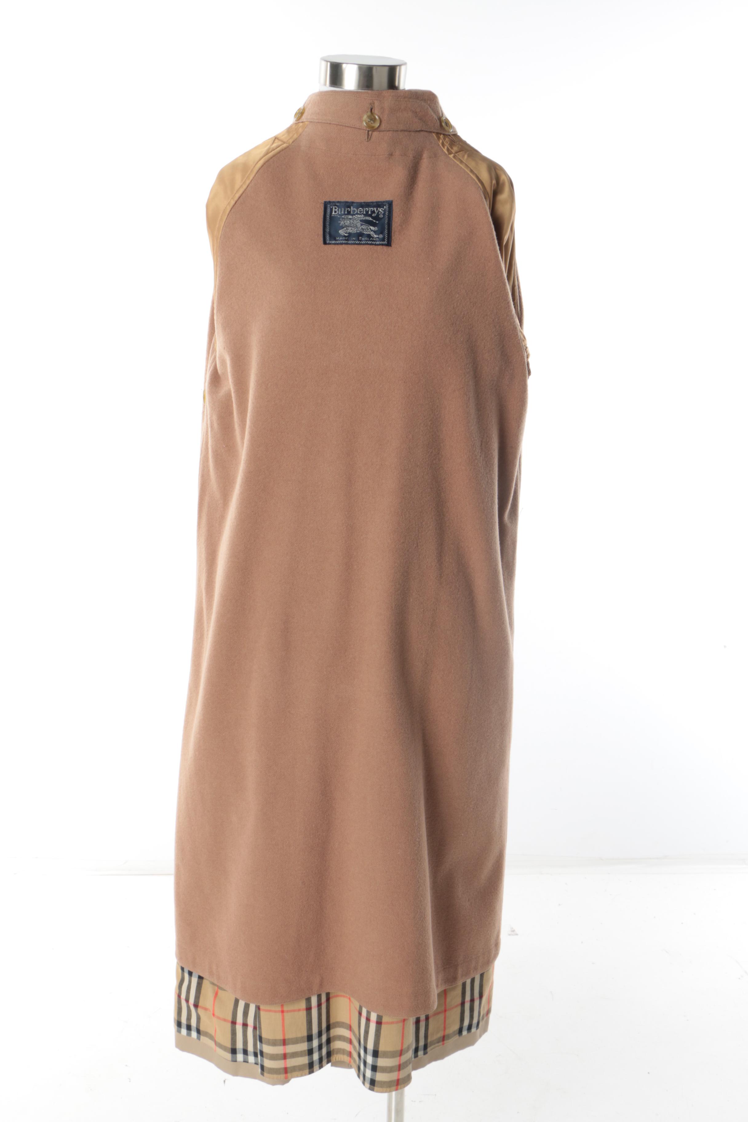 Women's 1980s Vintage Burberry Double-Breasted Trench Coat with Removable Lining