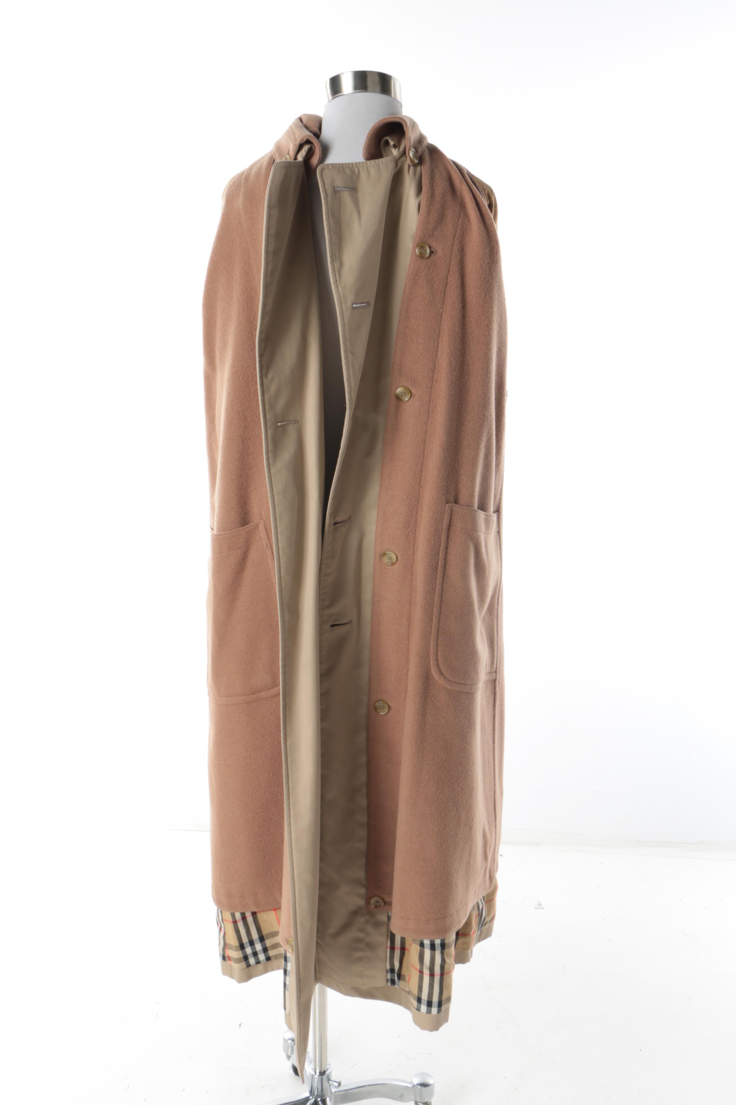 Women's 1980s Vintage Burberry Double-Breasted Trench Coat with Removable Lining
