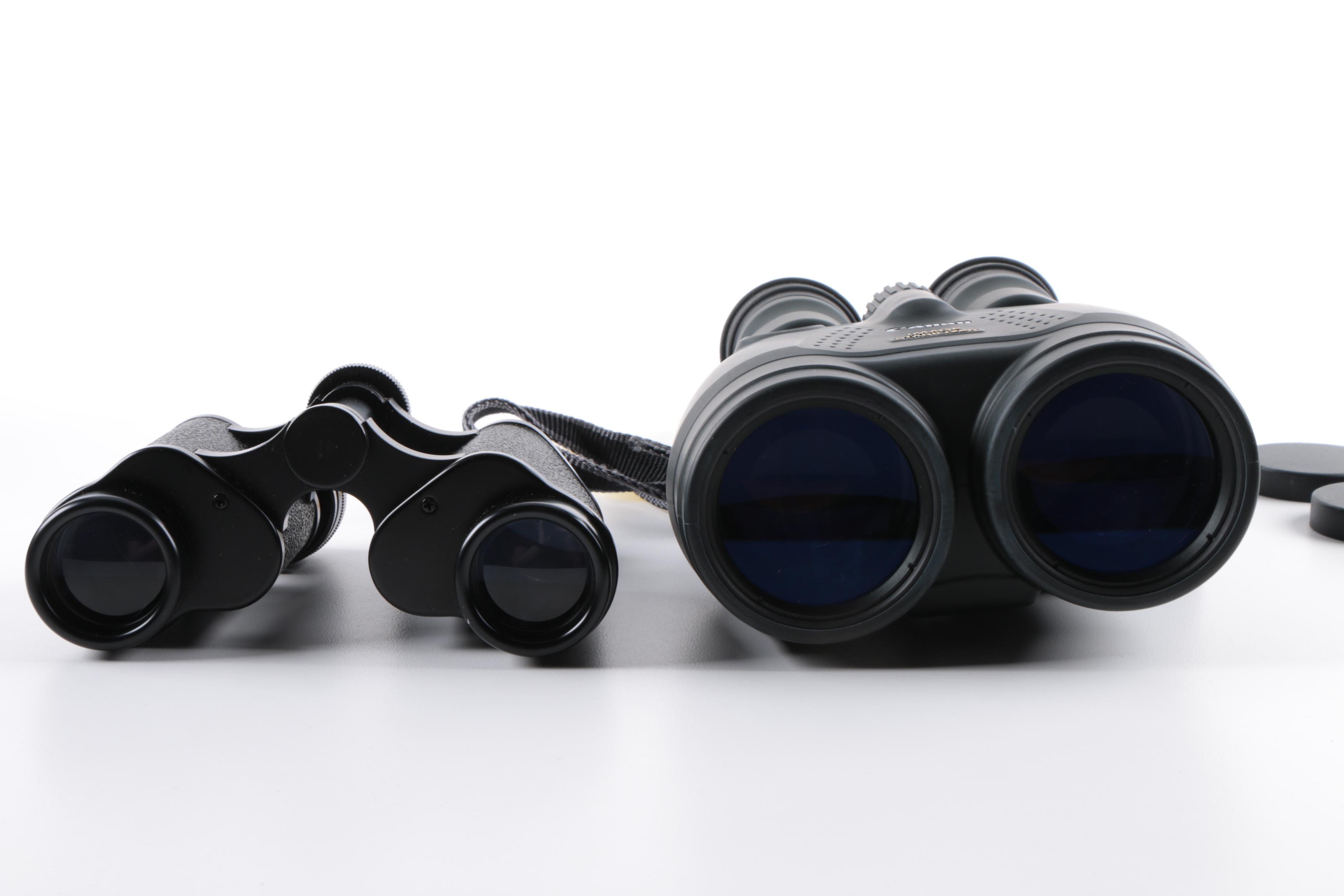 Vintage Swift Vega Oceanic Binoculars and Canon Binoculars with Cases