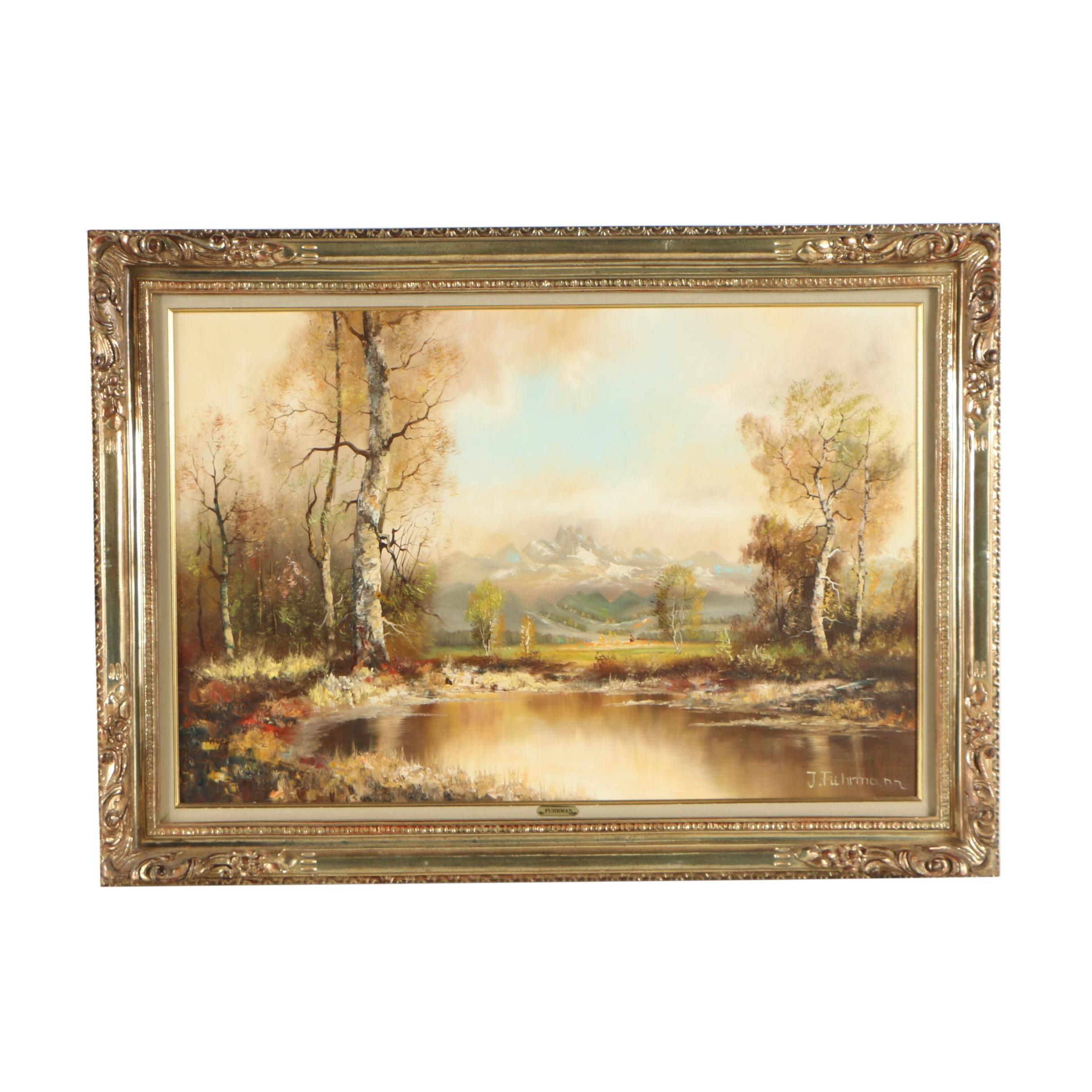 Josef Führmann Oil Painting of a Nature Scene