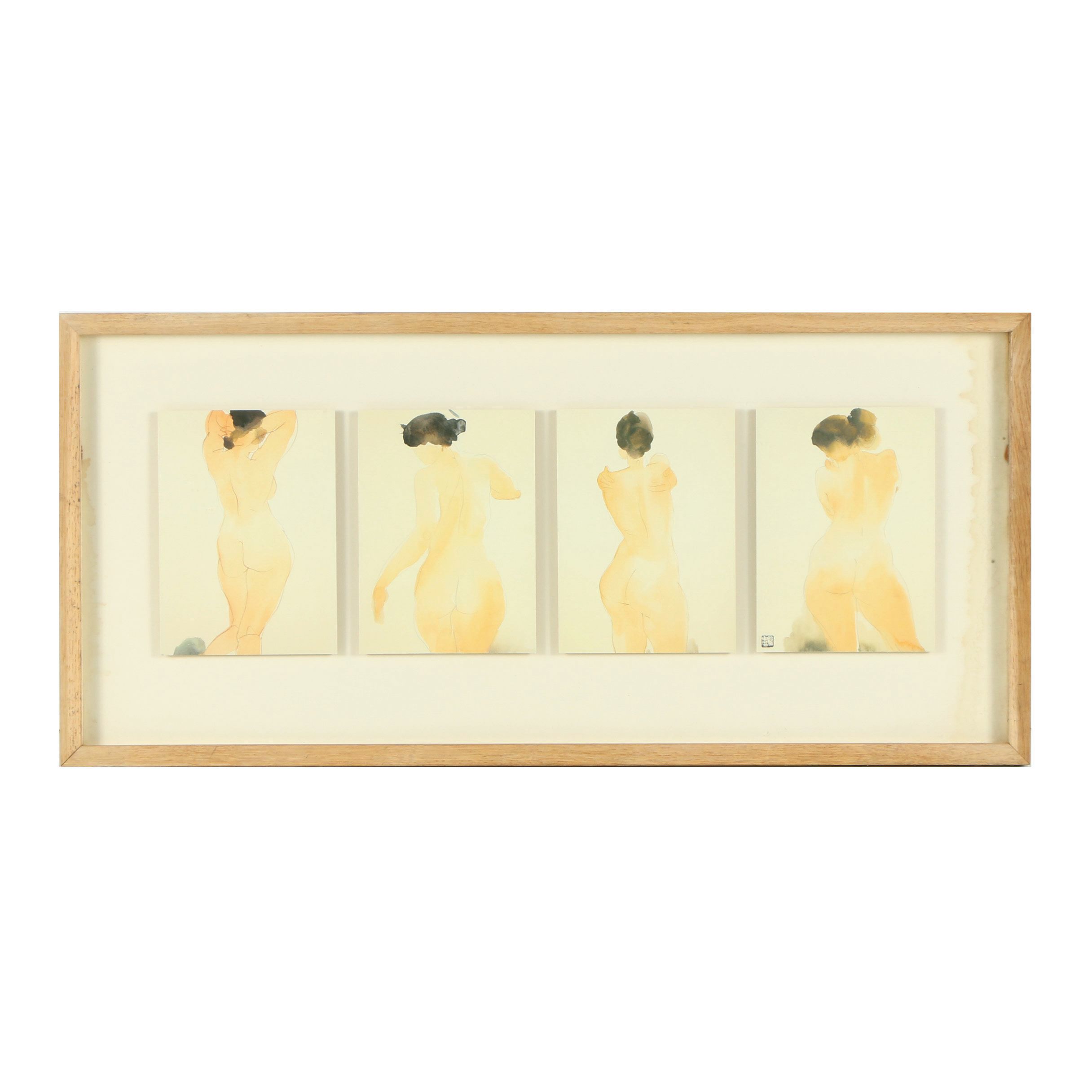 Mid-20th-Century Watercolor Paintings