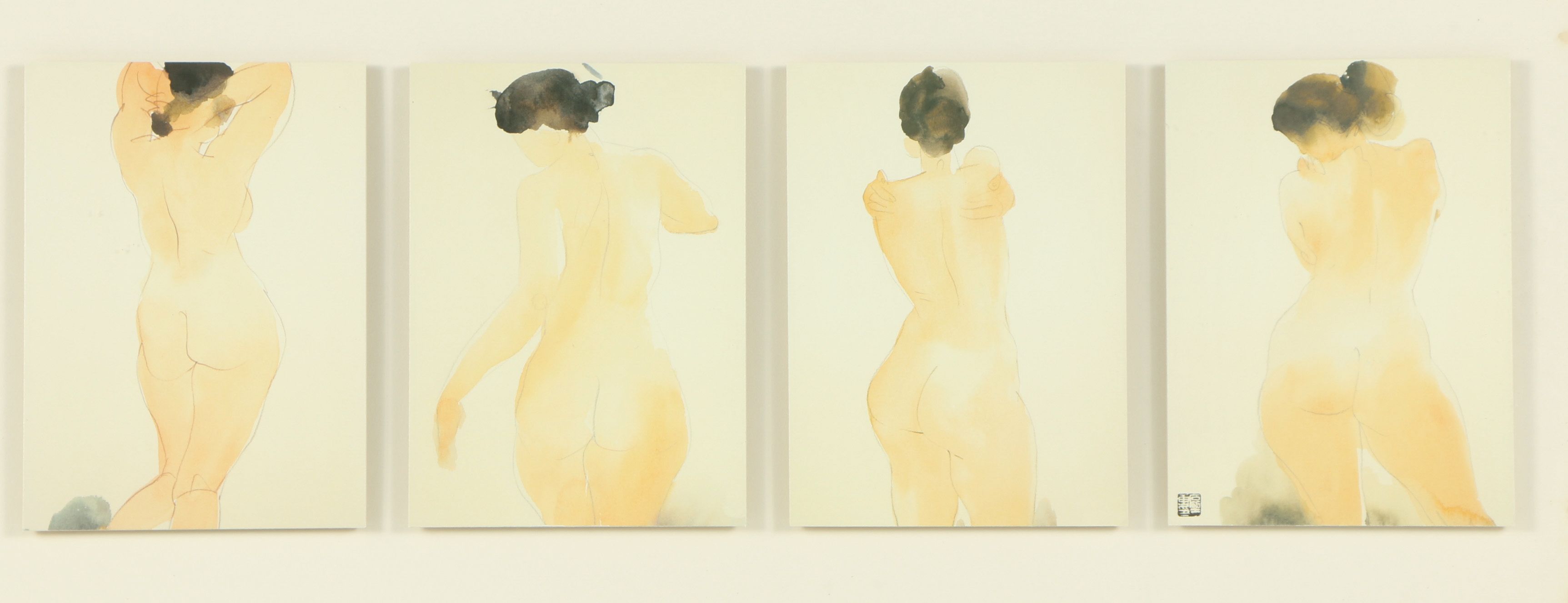 Mid-20th-Century Watercolor Paintings