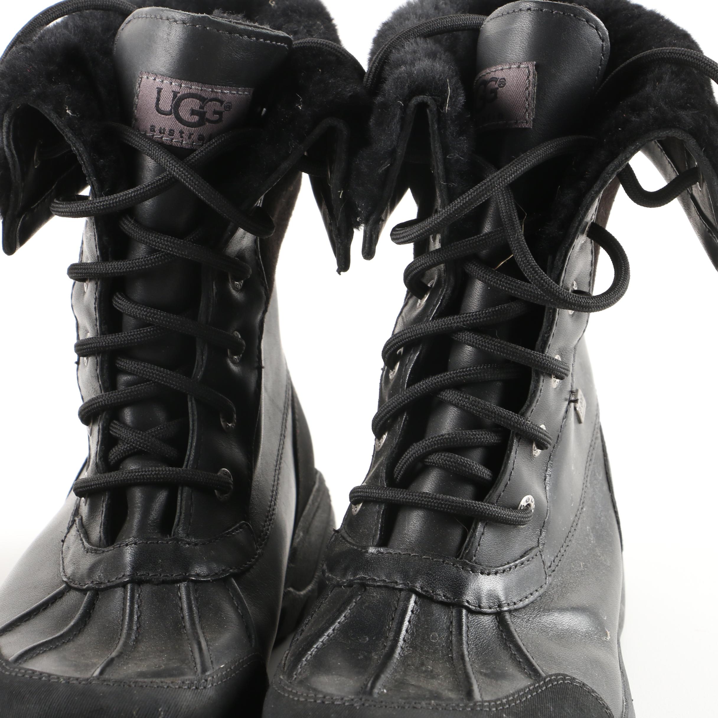 Women's UGG Australia Leather and Shearling Adirondack II Boots