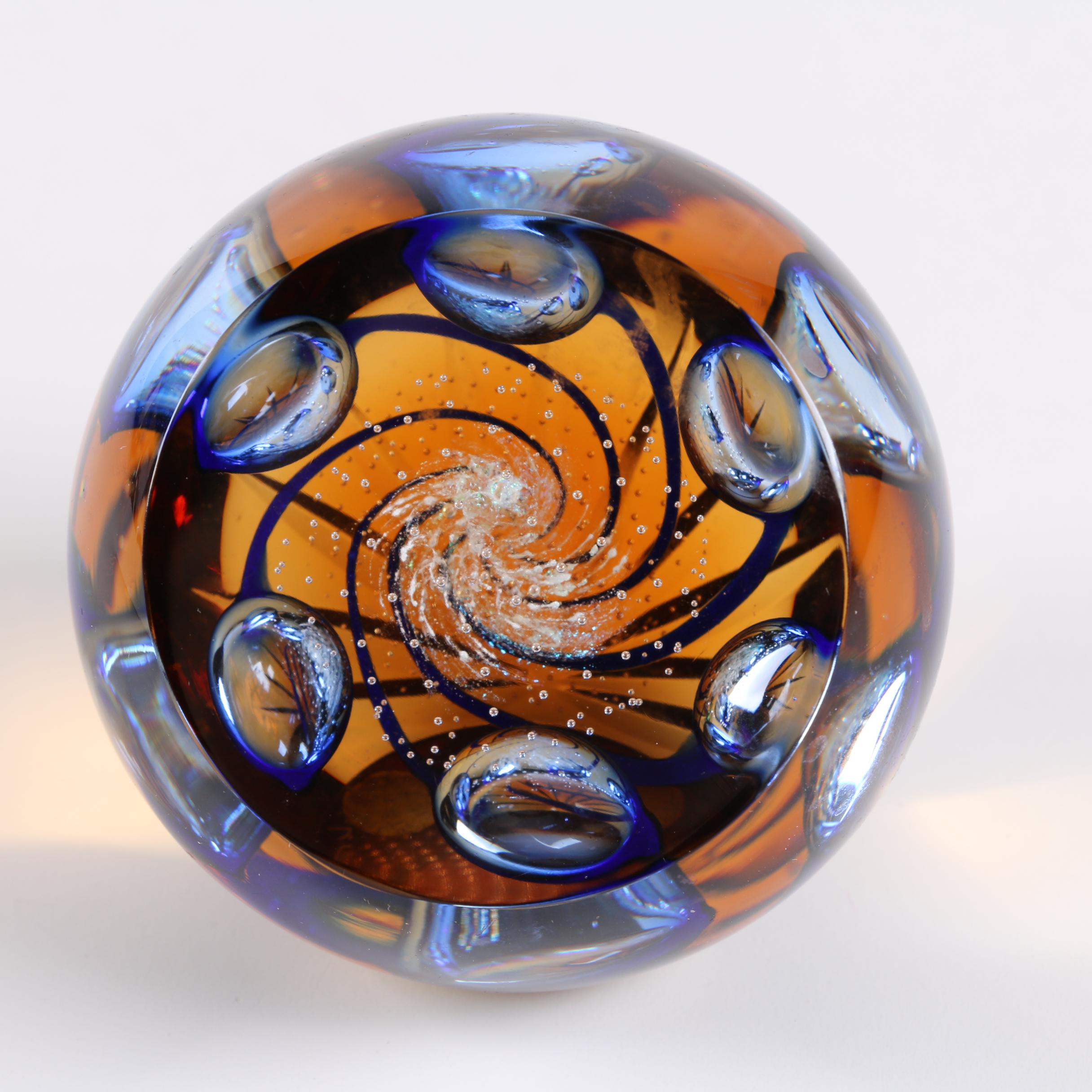 Scottish Galaxy Art Glass Paperweight